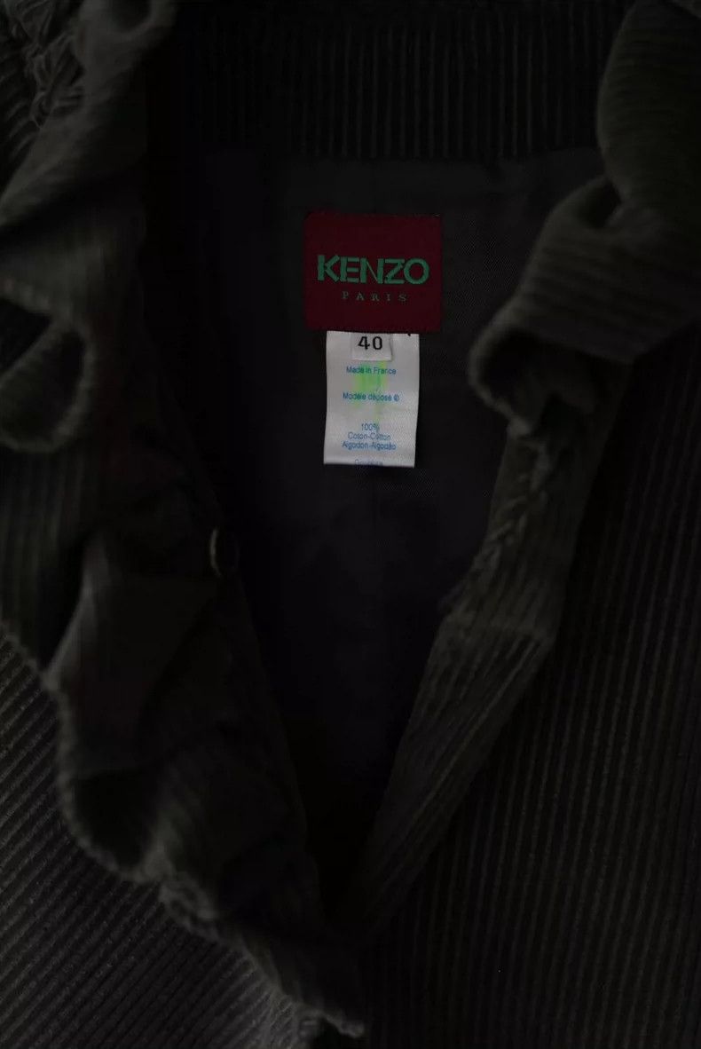 Kenzo KENZO Moss green petal collar corduroy coat, 1990s Size XS / US 0-2 / IT 36-38 - 4 Thumbnail