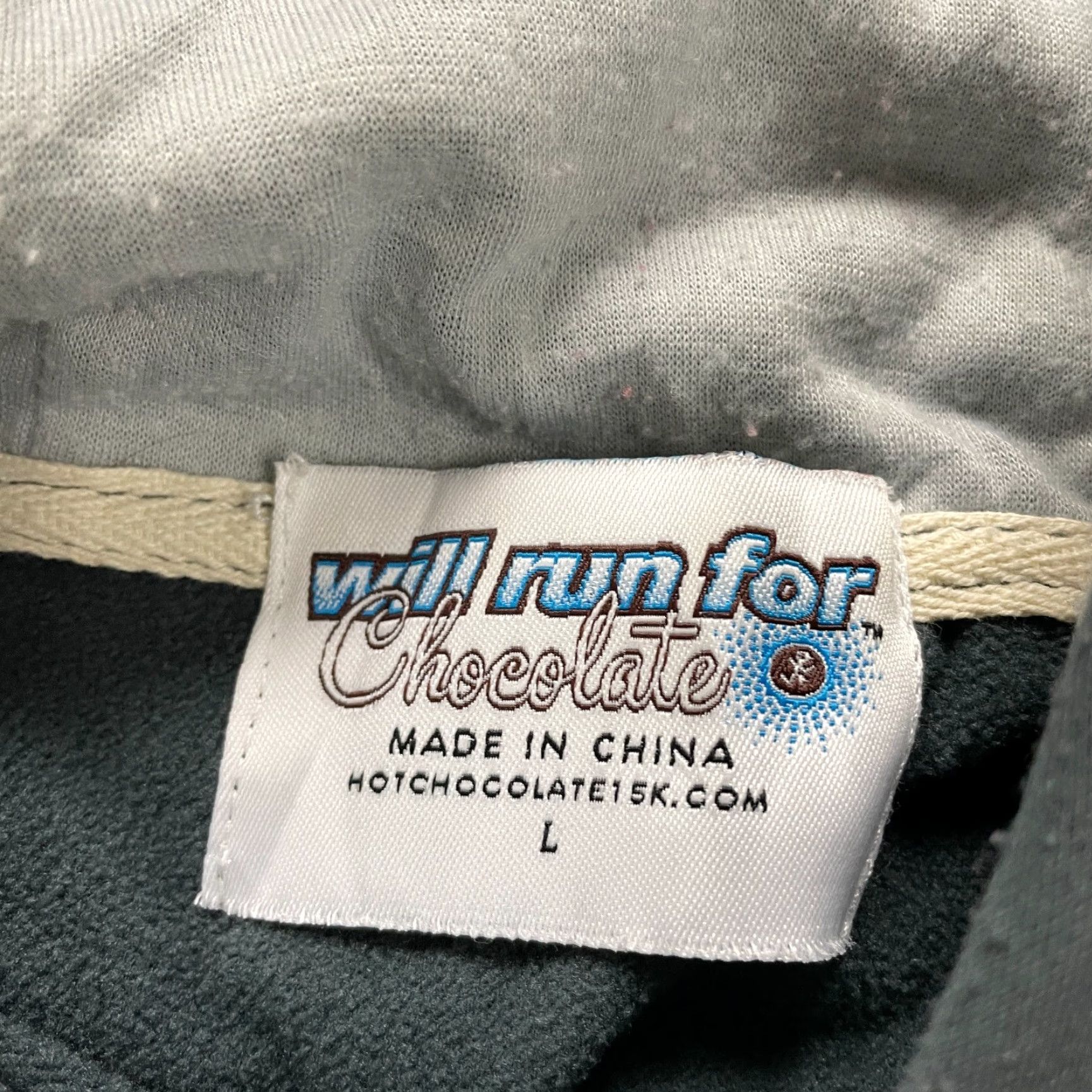 CHOCOOLATE Chocolate Hoodie Womens Large Gray Pullover Sweatshirt Fleece Logo Sports Running & Walking Size L / US 10 / IT 46 - 6 Thumbnail