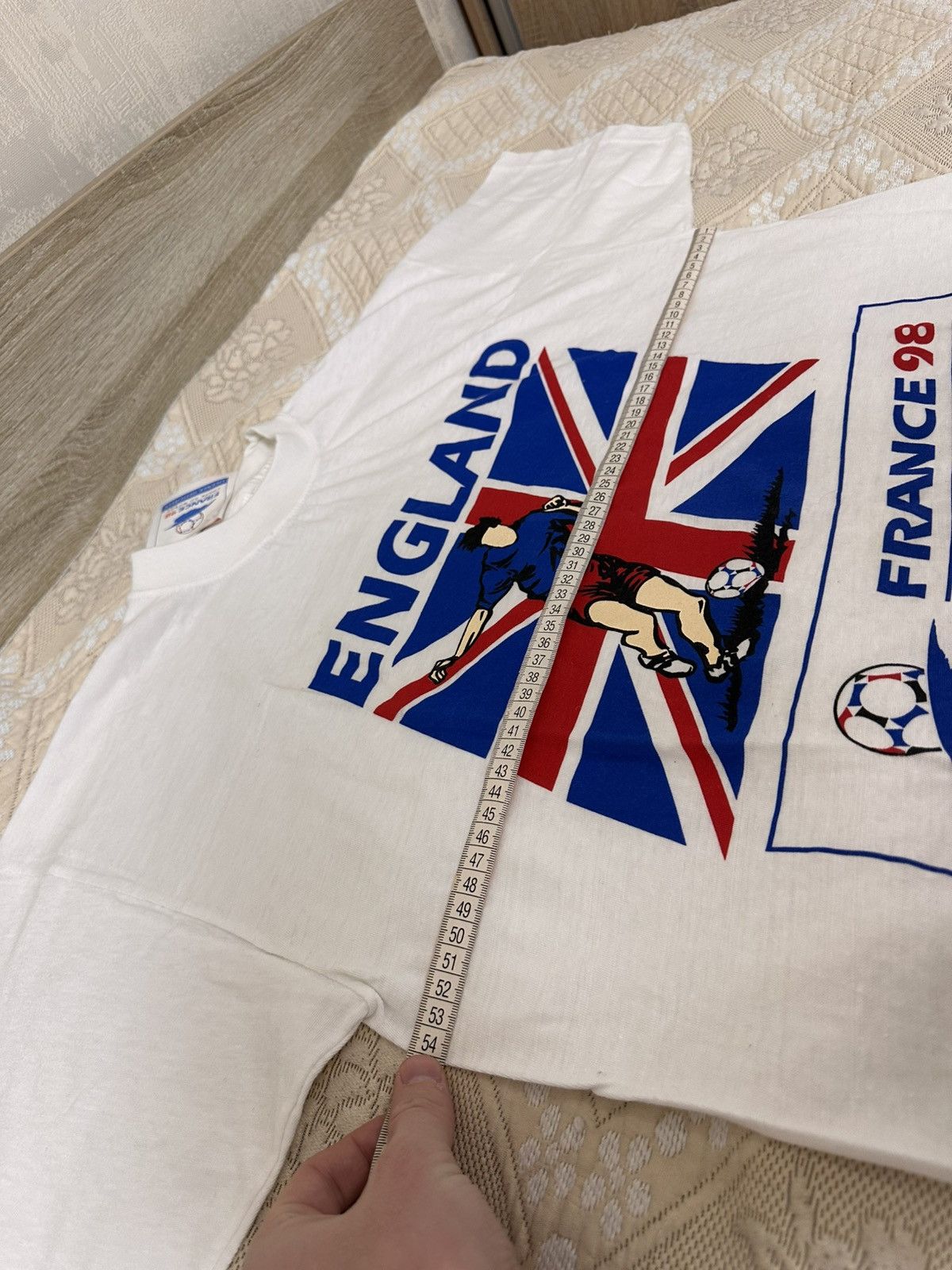 Vintage 🔥 1994 England France 1998 World Cup Vintage T Shirt Soccer Size US L / EU 52-54 / 3 - 12 Thumbnail