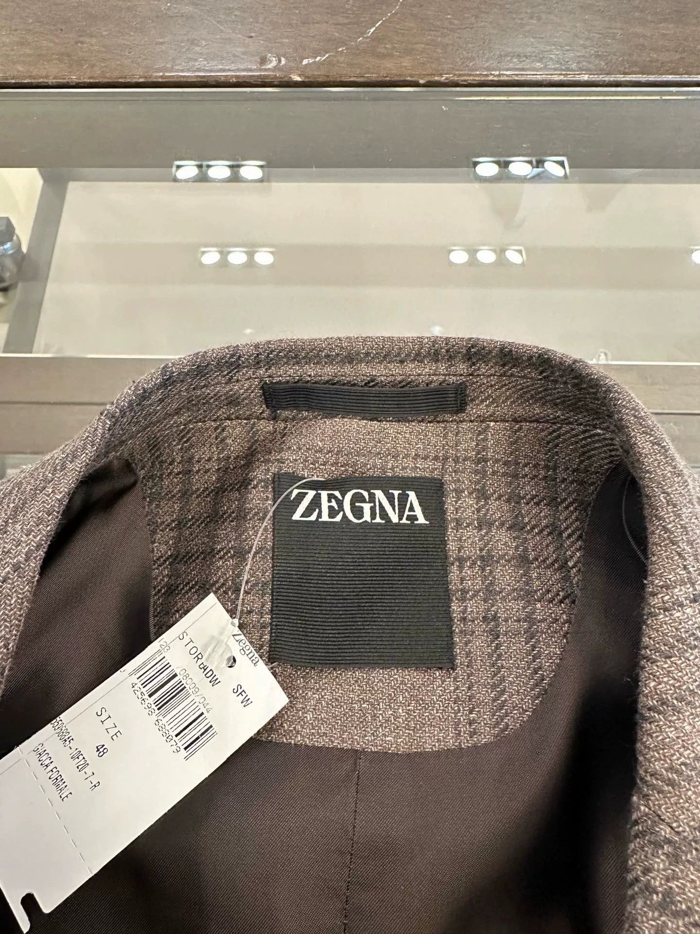 Ermenegildo Zegna Zegna Brown Plaid Men’s Blazer Size US M / EU 48-50 / 2 - 8 Thumbnail