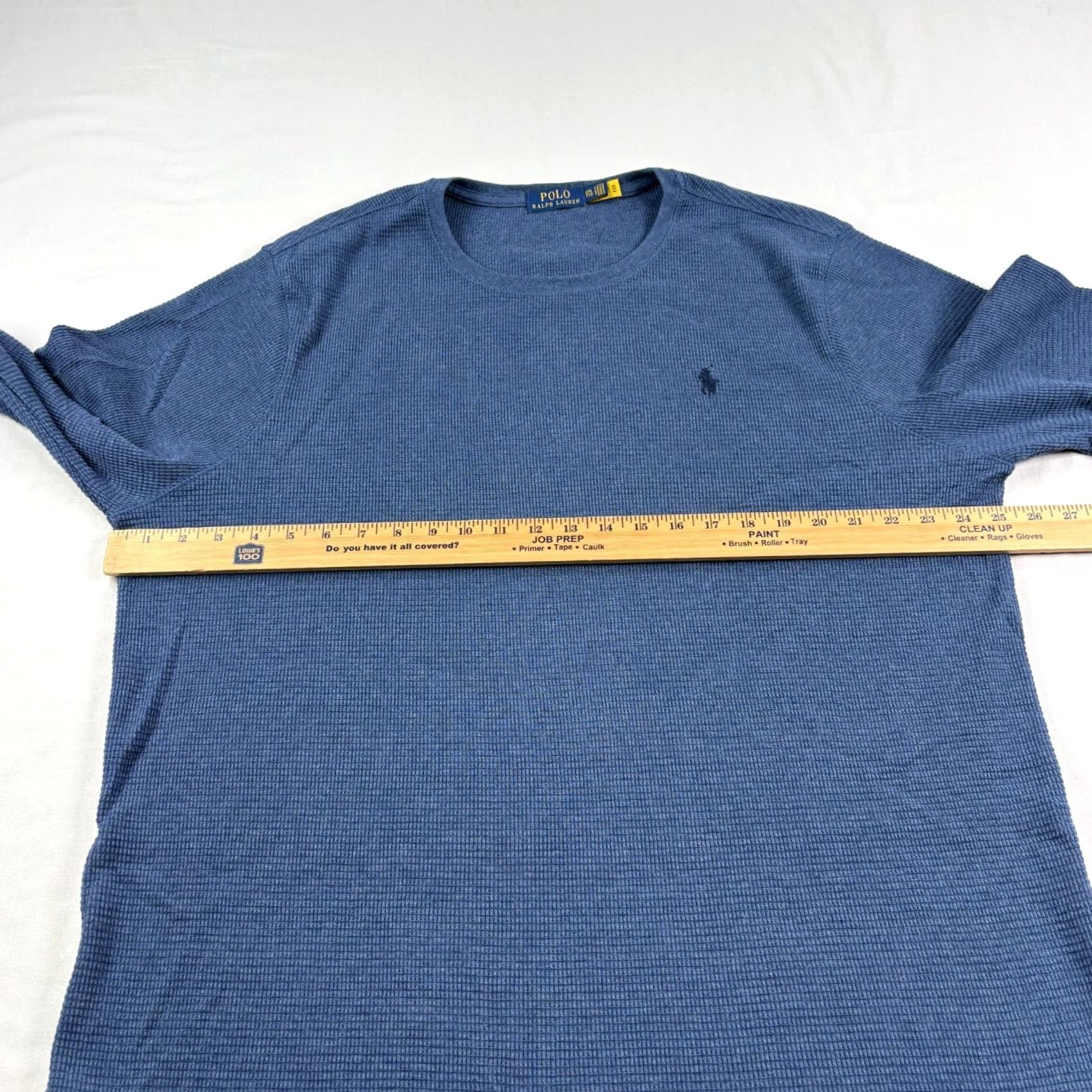 Polo Ralph Lauren Polo Ralph Lauren Sweatshirt Men 2XL Blue Waffle Knit Thermal Crew Neck Pullover Shirt Regular Size 2XL Mens Size US XXL / EU 58 / 5 - 4 Thumbnail