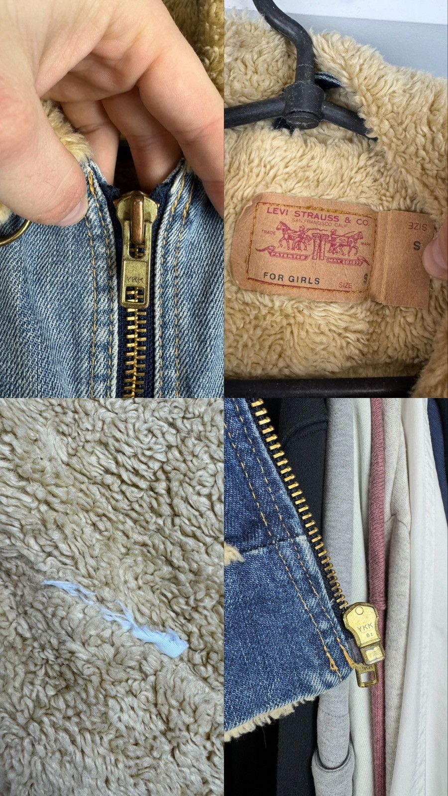 Levi's Vintage Levi's Sherpa Denim Jacket Zip Girls S Fits Women XS Size XS / US 0-2 / IT 36-38 - 15 Thumbnail