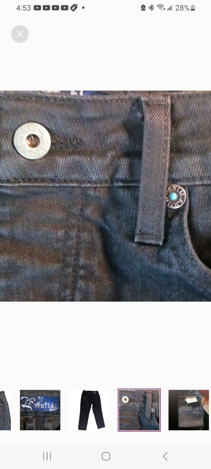 Antik Denim Antik Authentic Denim Straight leg Black Jeans-Vintage Size US 32 / EU 48 - 5 Thumbnail
