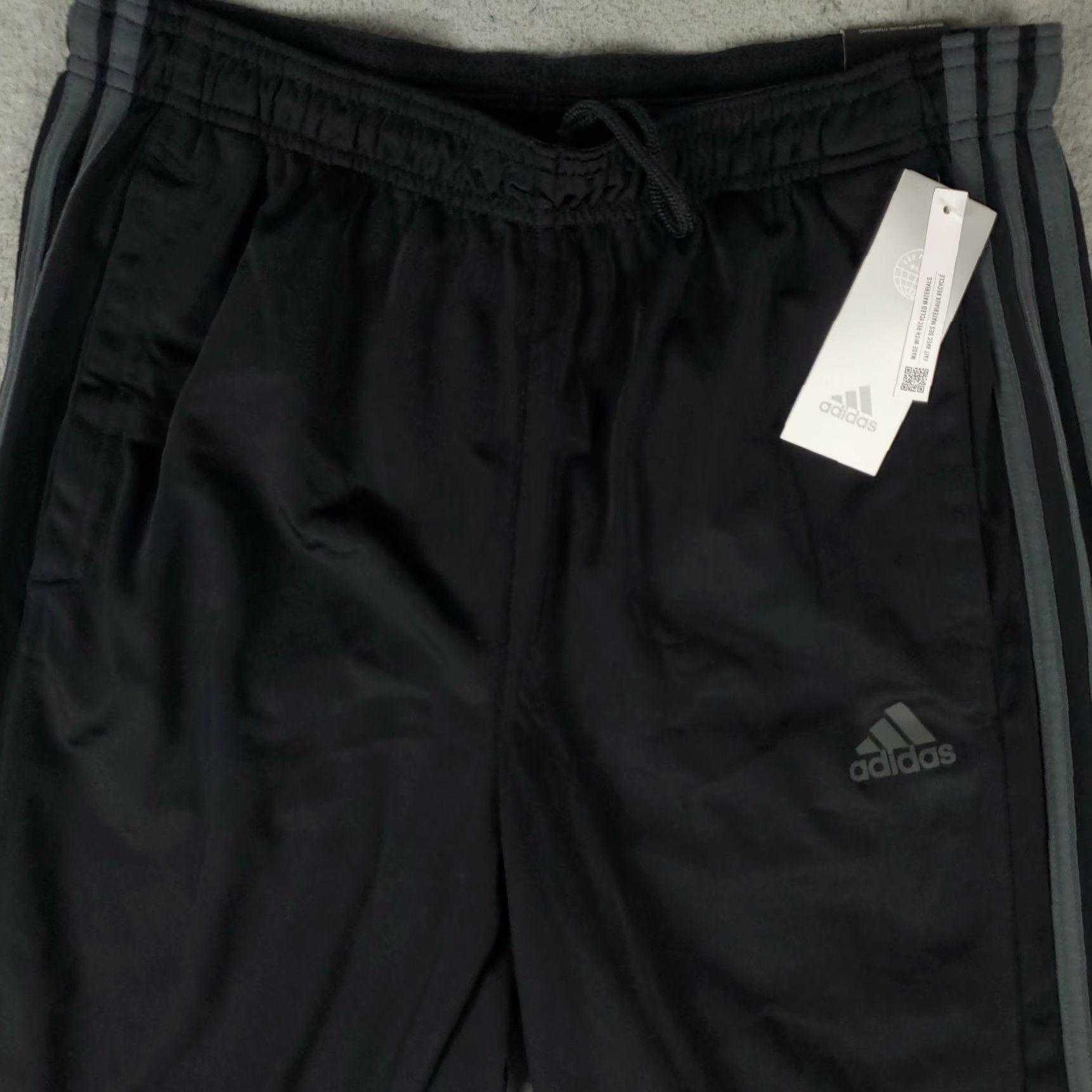 Adidas Adidas Pants Mens Medium Black Trico Ankle Zip Tapered Sweatpants Joggers Athletic Regular Fit Size US 31 - 2 Thumbnail