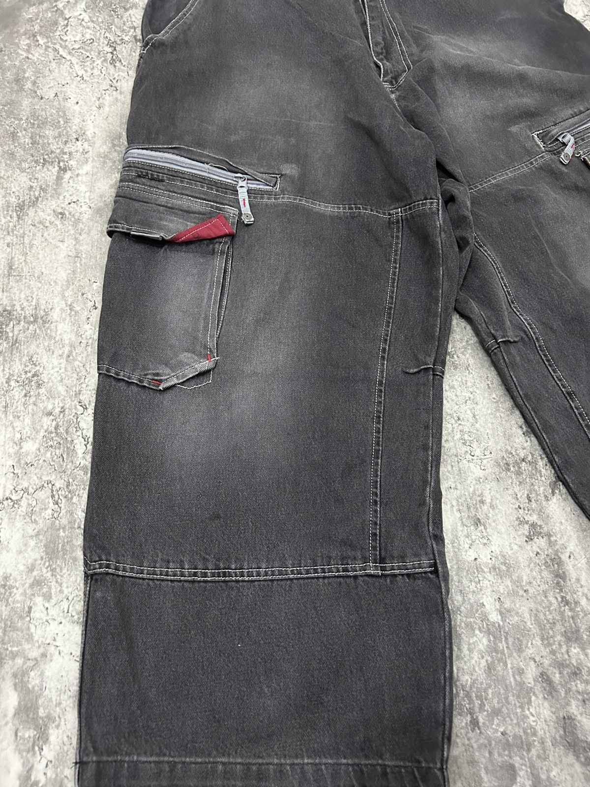 JNCO × Vintage Vintage Pract Denim Cargo Baggy Pants Size US 35 - 5 Thumbnail