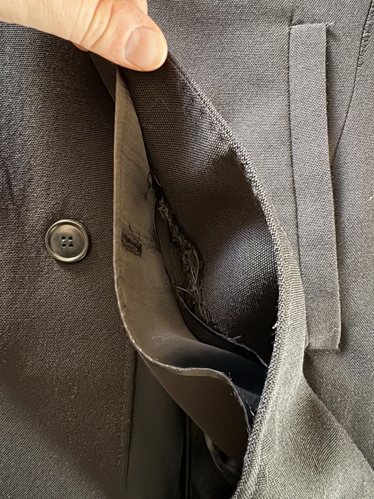 Kenzo Kenzo Black Wool Overcoat (Distressed/Damaged - SEE PHOTOS) Size US S / EU 44-46 / 1 - 10 Thumbnail