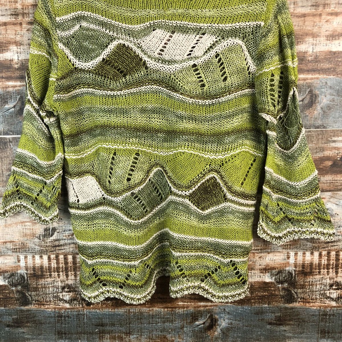 Homespun Knitwear × Japanese Brand DL Japan Art style vintage Green Knitwear #C524 Size S / US 4 / IT 40 - 6 Thumbnail
