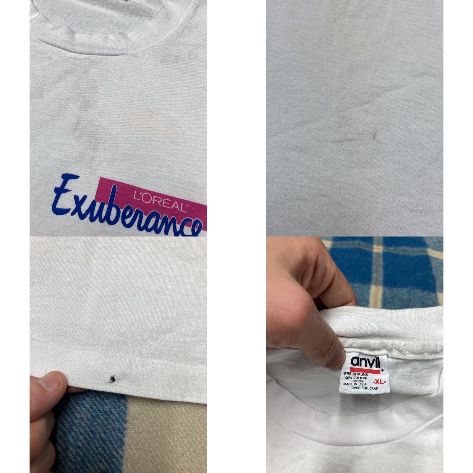 Anvil VINTAGE L’Oréal exuberance T-Shirt single stitch Anvil Adult XL Hair Salon 90s Mens Size US XL / EU 56 / 4 - 8 Thumbnail