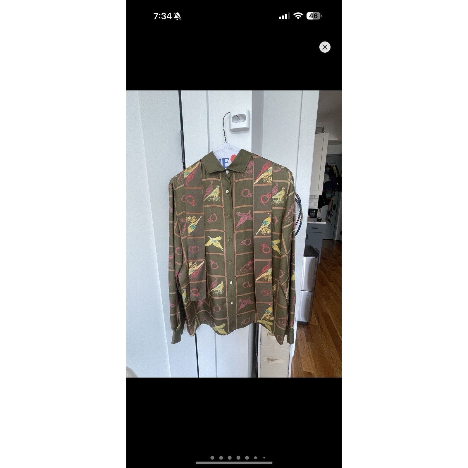 Gucci RARE 70s VINTAGE GUCCI 100% SILK SHIRT W NECK TIE Size US S / EU 44-46 / 1 - 15 Thumbnail