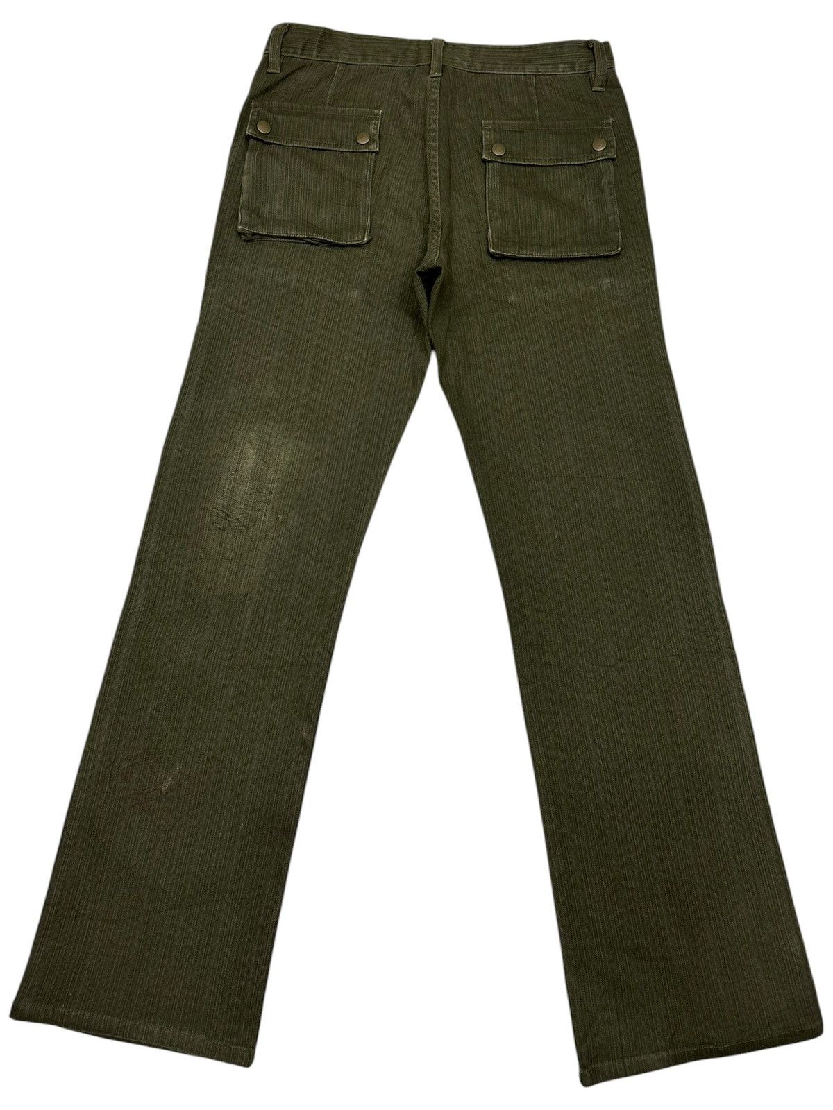 Kapital Vintage Olive Corduroy Utility Flare Pants Workwear Trousers Size US 30 / EU 46 - 8 Thumbnail