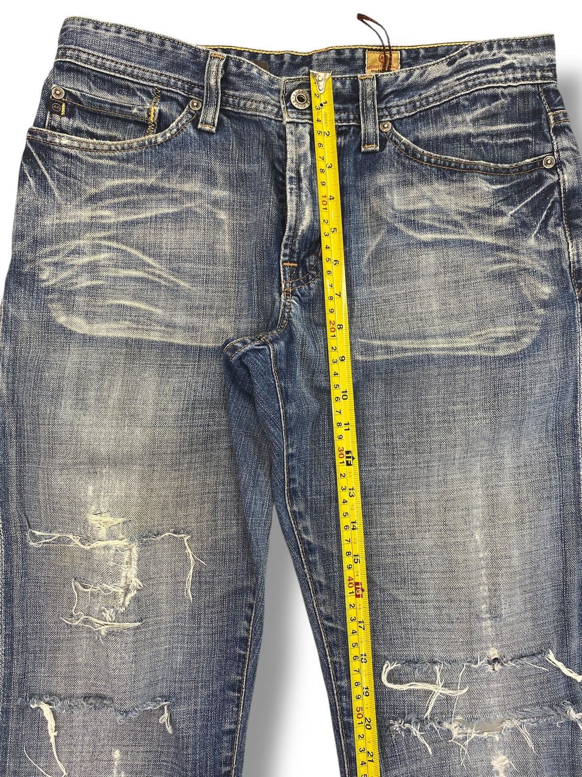 Other The Fillmore Brand Acid Blue Wash Distressed Flare Jeans Size US 32 / EU 48 - 10 Thumbnail