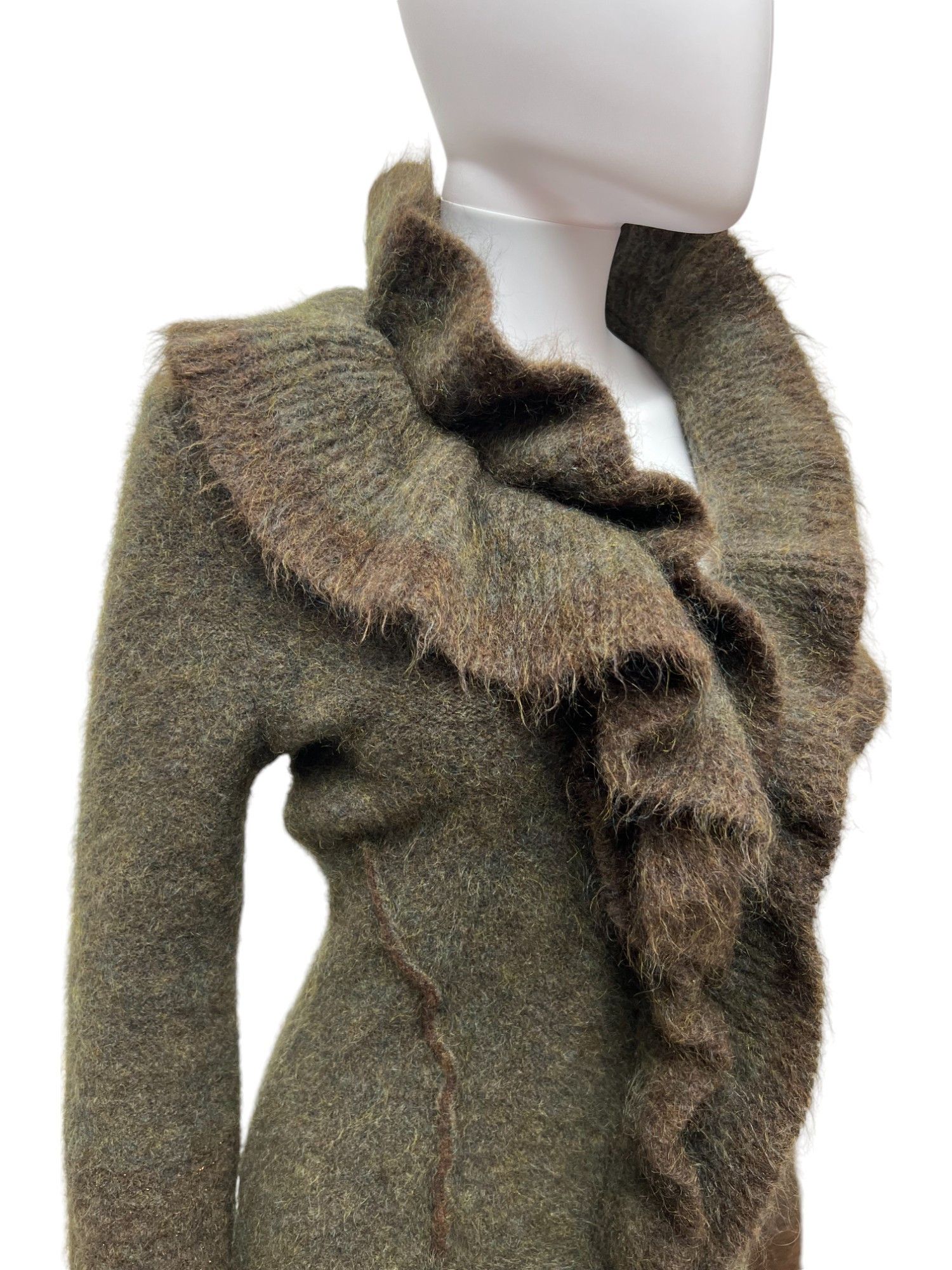 Roberto Cavalli FW2005 Knitted Wool Coat Size M / US 6-8 / IT 42-44 - 7 Thumbnail