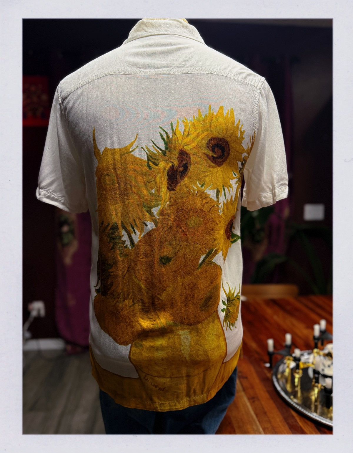 Asos Van Gogh “Sunflowers” Short Sleeve Button-Up Shirt Size US M / EU 48-50 / 2 - 7 Thumbnail