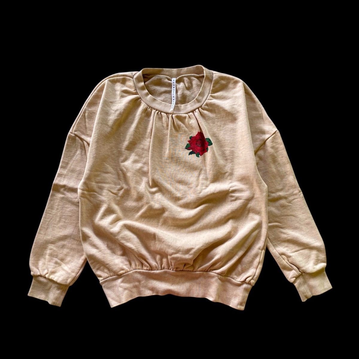 Issey Miyake × Sunao Kuwahara Vintage SunaoKuwahara Rose Printed Tan Sweatshirt Size M / US 6-8 / IT 42-44 - 1 Thumbnail