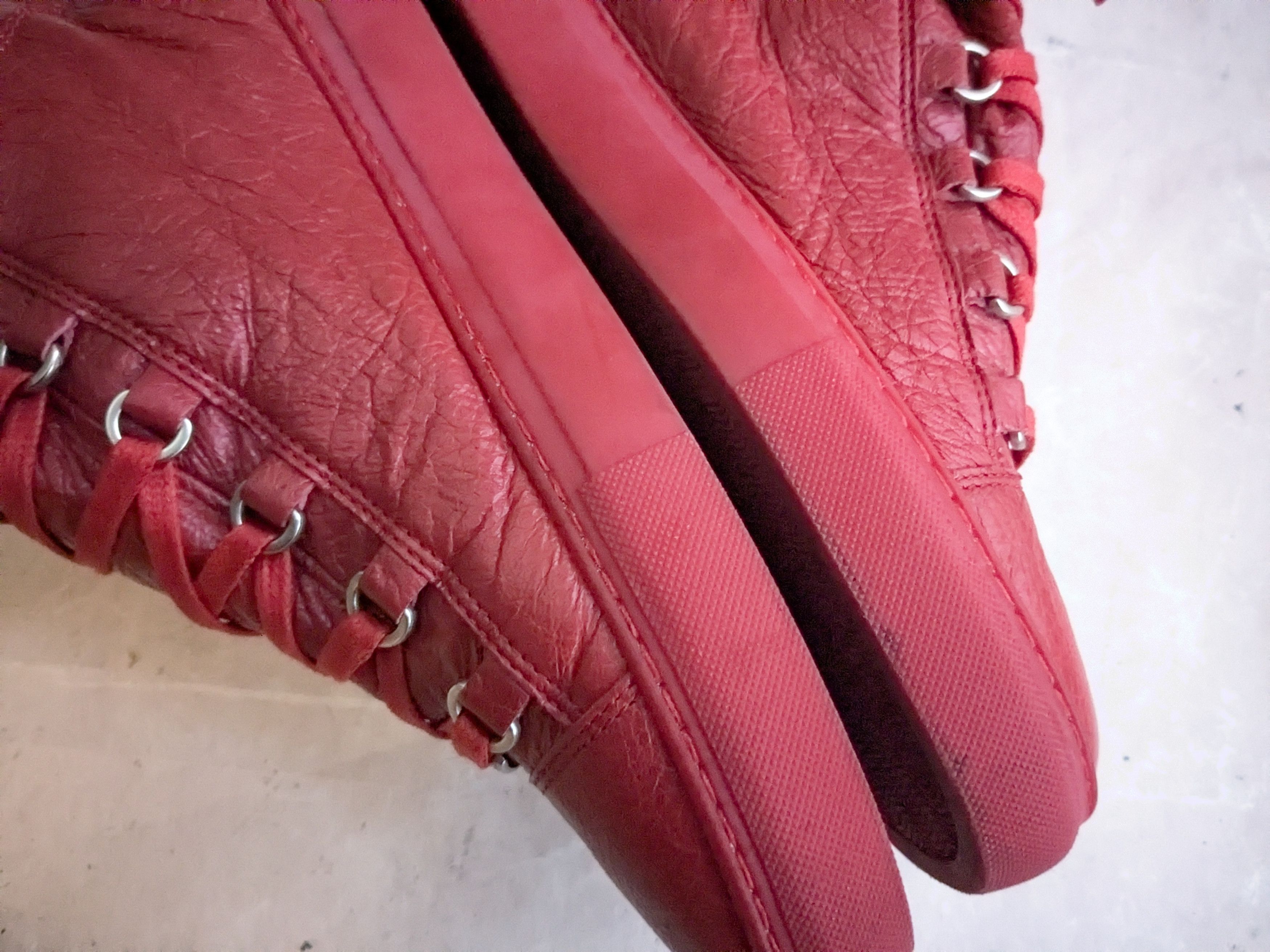 Balenciaga Balenciaga Arena Red 13 High Tops Leather Size US 13 / EU 46 - 12 Thumbnail