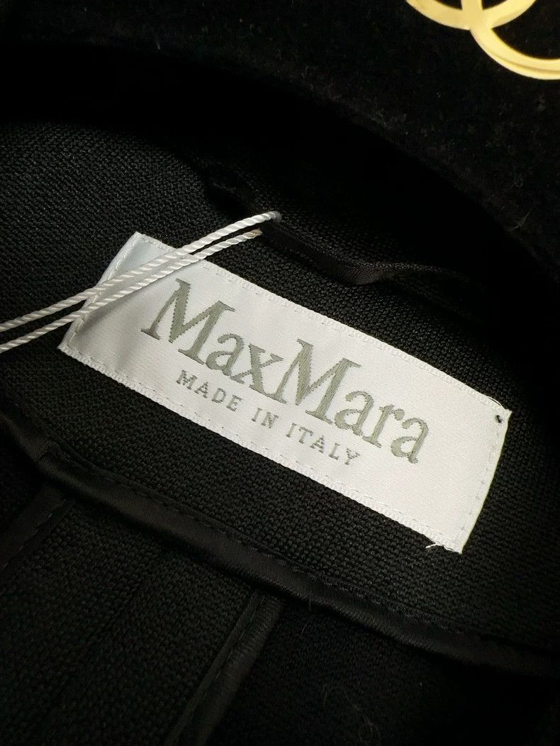 Max Mara Max Mara Black double-breasted long coat Size M / US 6-8 / IT 42-44 - 4 Thumbnail