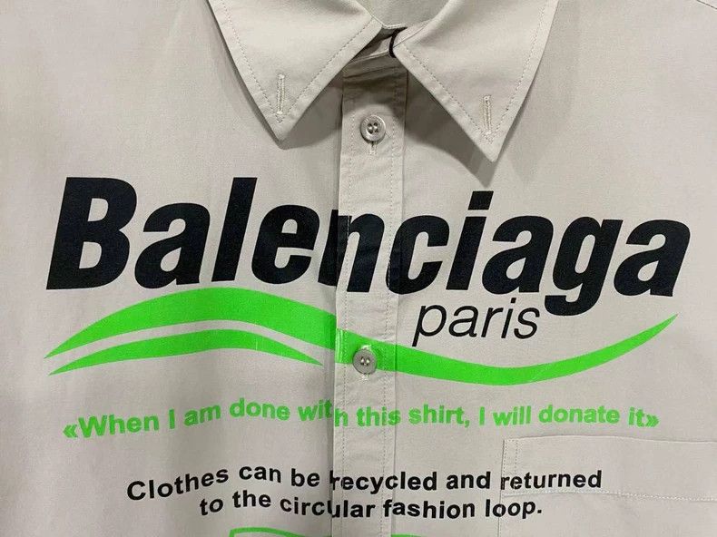 Balenciaga Balenciaga Eco-friendly letter logo short sleeve shirt Size US S / EU 44-46 / 1 - 5 Thumbnail