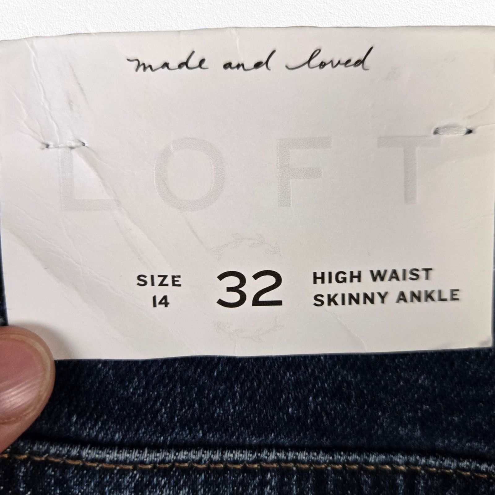 Loft LOFT Dark Wash High Waisted Ankle Skinny Jeans Size 32 Size 32" / US 10 / IT 46 - 7 Thumbnail