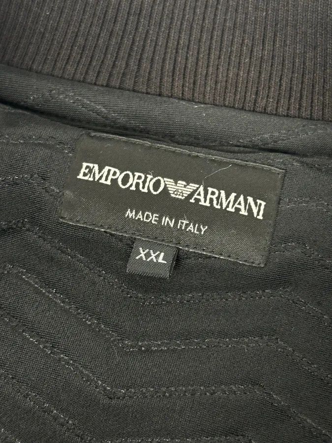Emporio Armani A2013 Emporio Armani Black Patterned Bomber Jacket Size US L / EU 52-54 / 3 - 9 Thumbnail