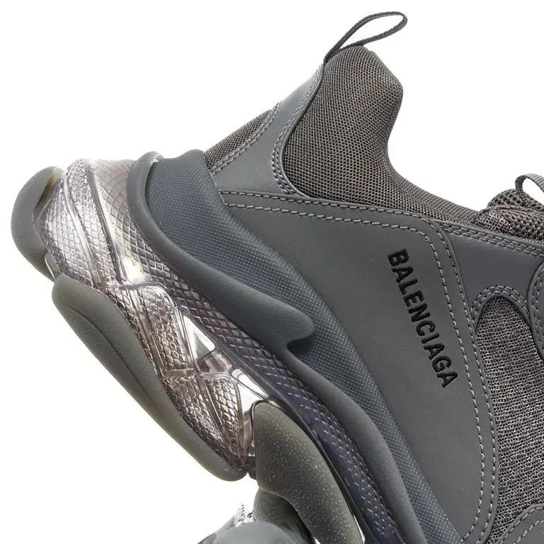 Balenciaga o1la1rc1a1024 Triple S Clear Sole Sneakers in Dark Grey Size US 12 / EU 45 - 4 Thumbnail