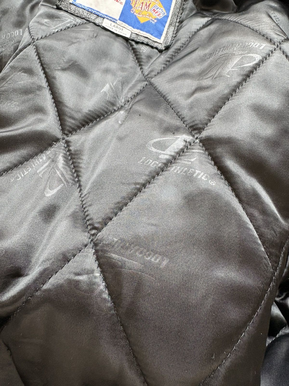 Logo Athletic Detroit Lions Logo 7 Sharktooth VTG 90s Leather Jacket L Size US L / EU 52-54 / 3 - 18 Thumbnail