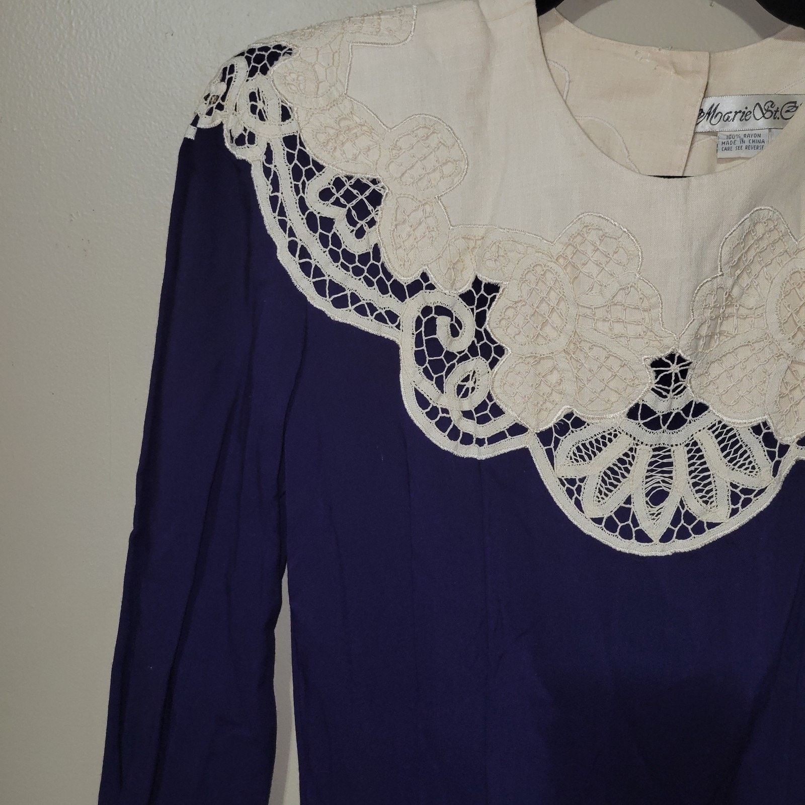 & Other Stories Vintage 80s Retro Marie St. Claire Victorian Style Maxi Sz 6 Size M / US 6-8 / IT 42-44 - 3 Thumbnail