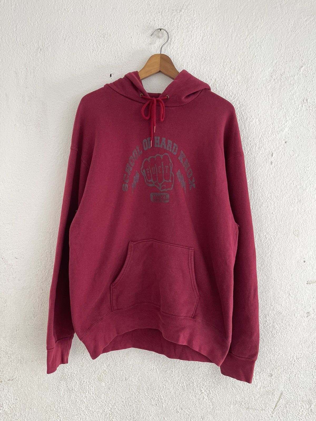 FUCT Vintage Fuct School of Hard Knox SOHK Maroon Hoodie Size US L / EU 52-54 / 3 - 1 Thumbnail