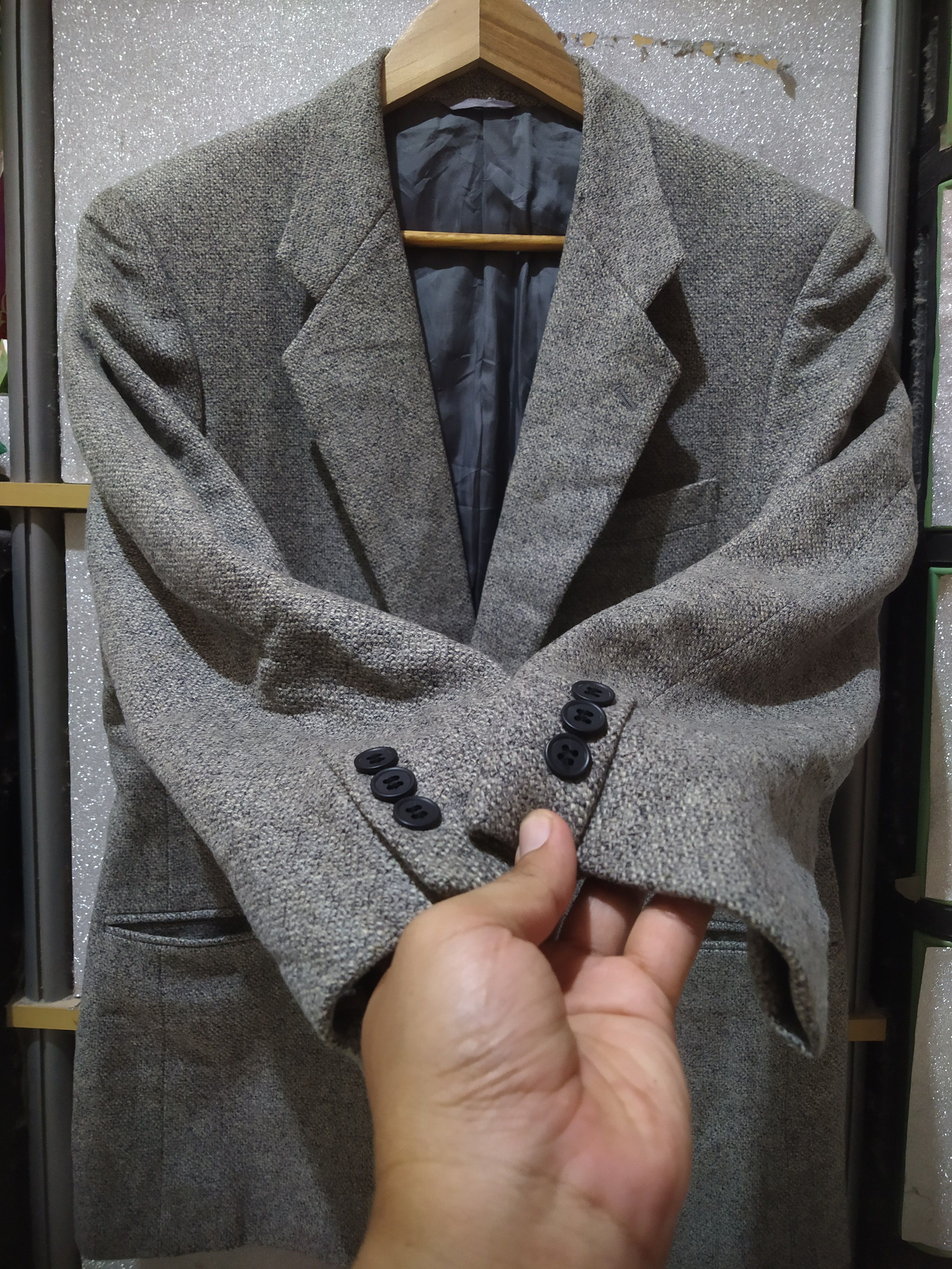 Balenciaga VTG Balenciaga Paris x Sataru Tanaka Archival Wool Blazer Size 36R - 4 Thumbnail