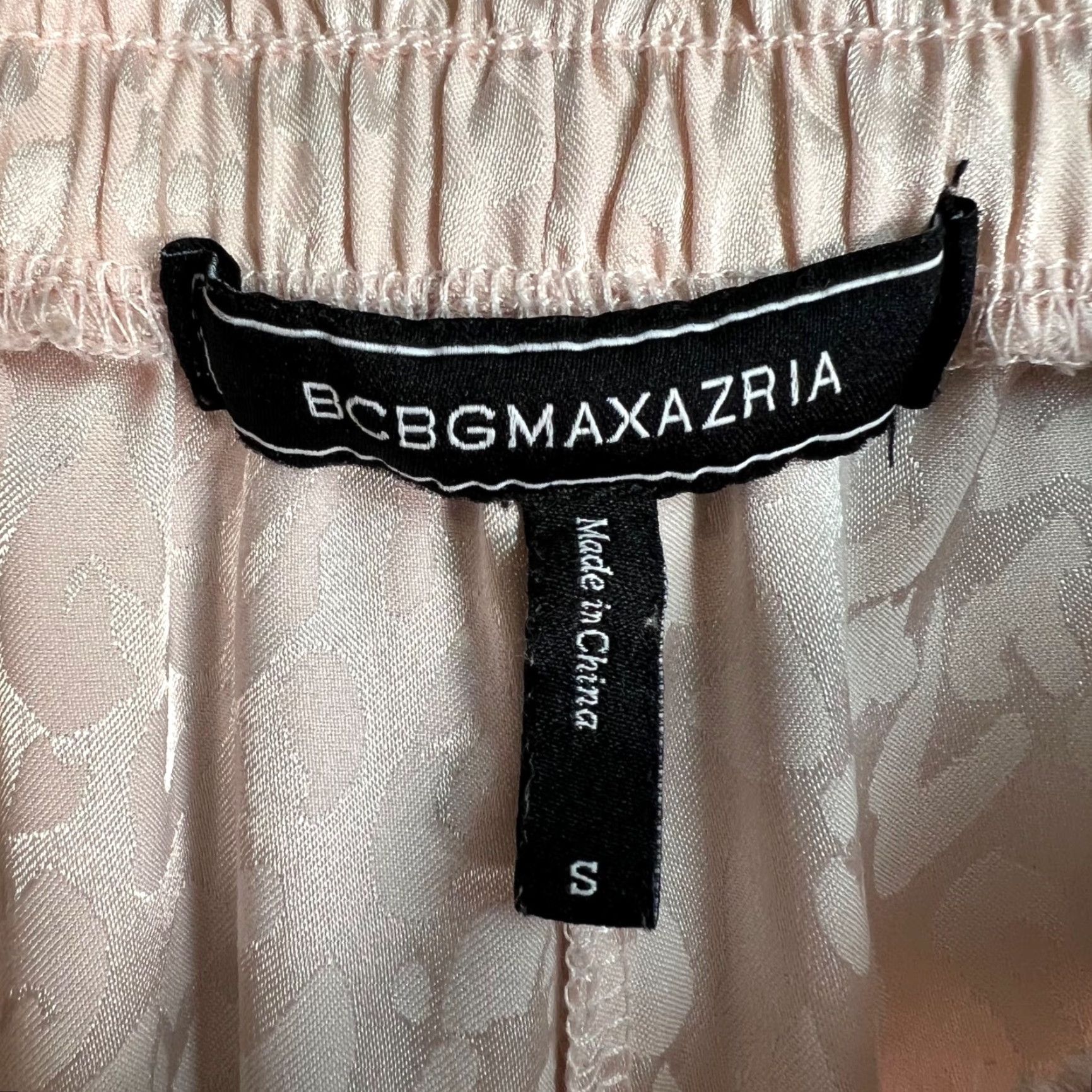 BCBGeneration BCBGMAXAZRIA Womens Size Small Pink Leopard Satin Lounge Pants Size 28" / US 6 / IT 42 - 3 Thumbnail