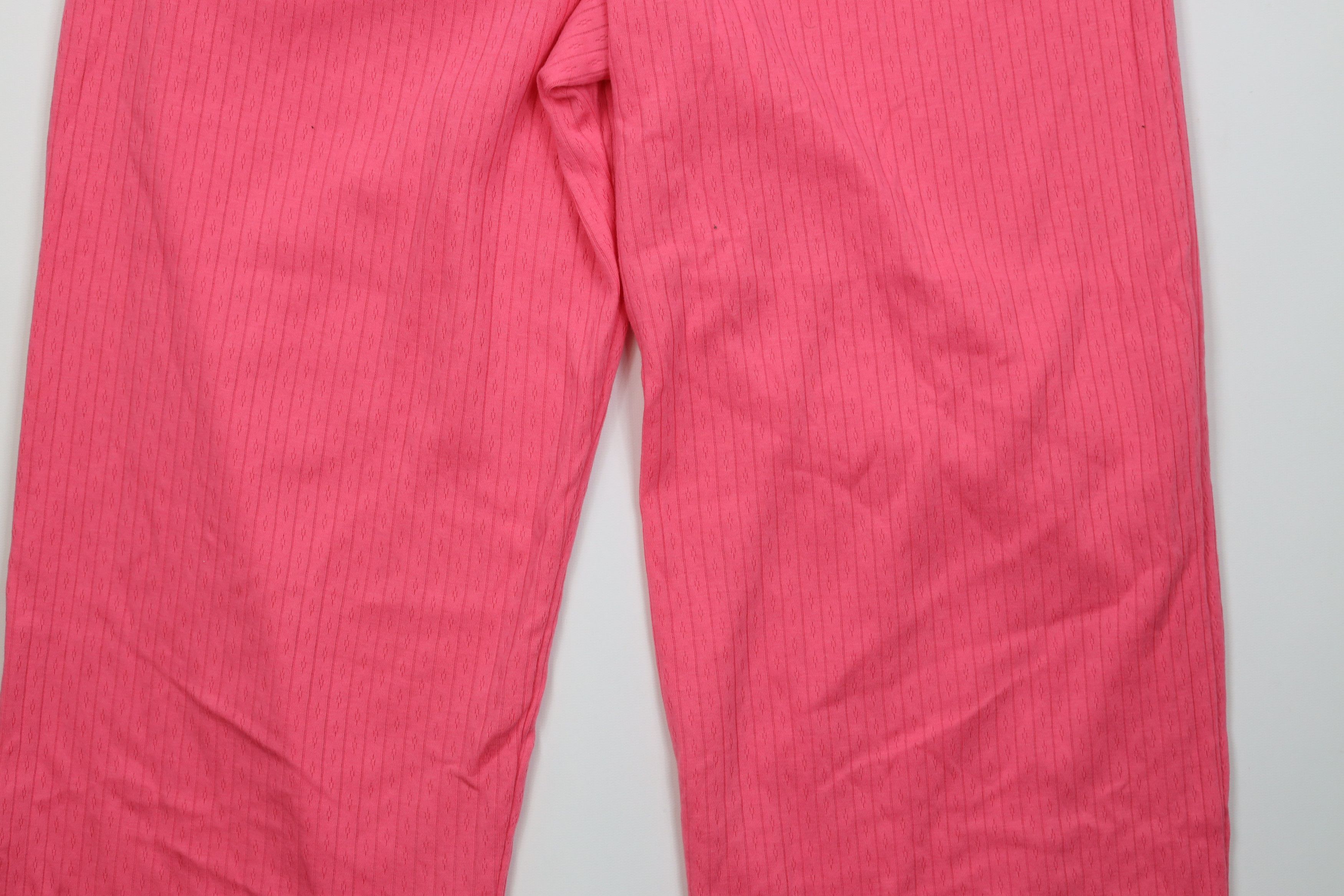 Vintage Vintage 90s Y2K Streetwear Knit Wide Leg Pants Pink Size 32" / US 10 / IT 46 - 12 Thumbnail