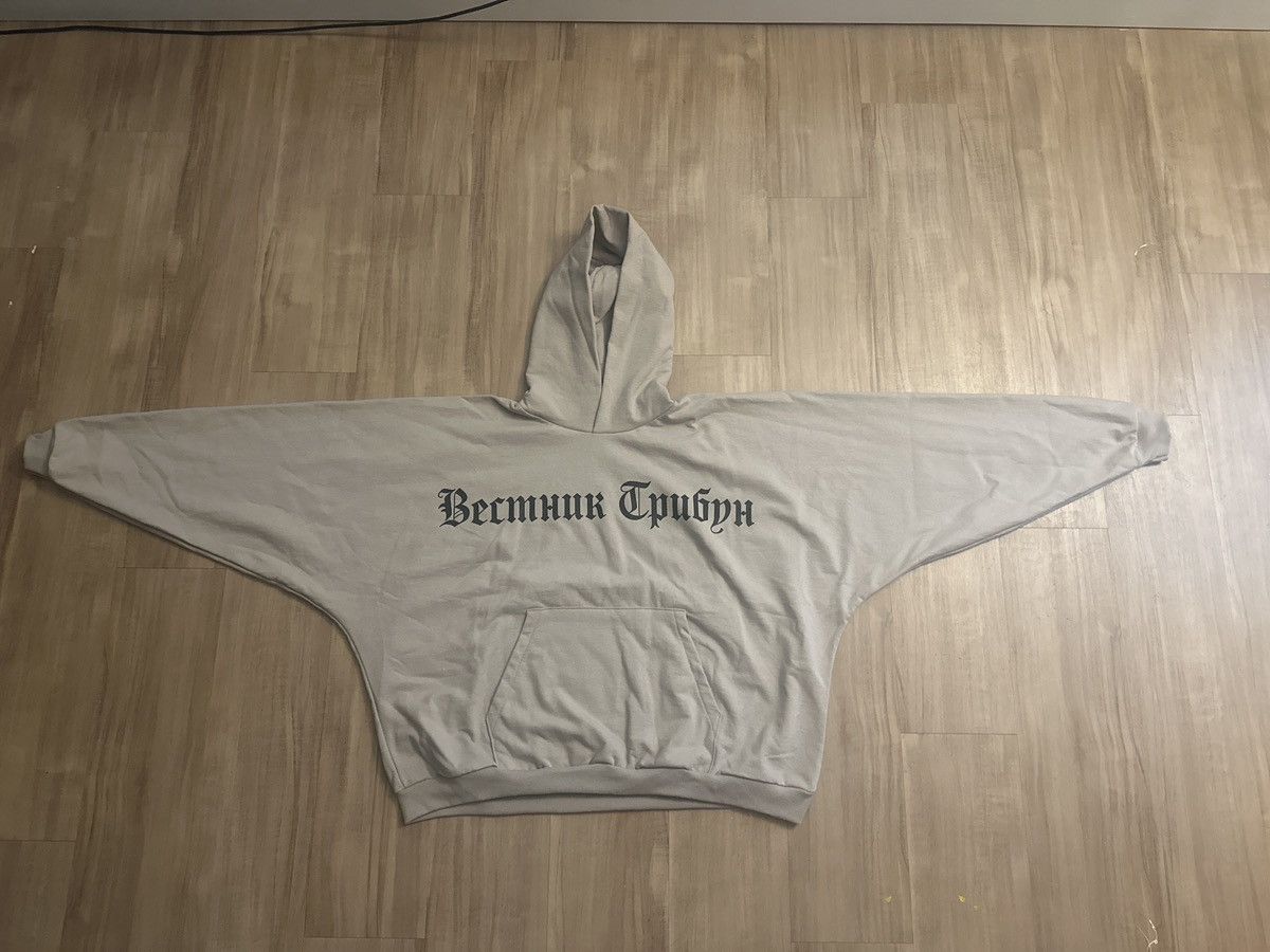 Gosha Rubchinskiy Yeezy x Gosha Rubchinskiy "Вестник Трибун" Hoodie Size US M / EU 48-50 / 2 - 1 Thumbnail