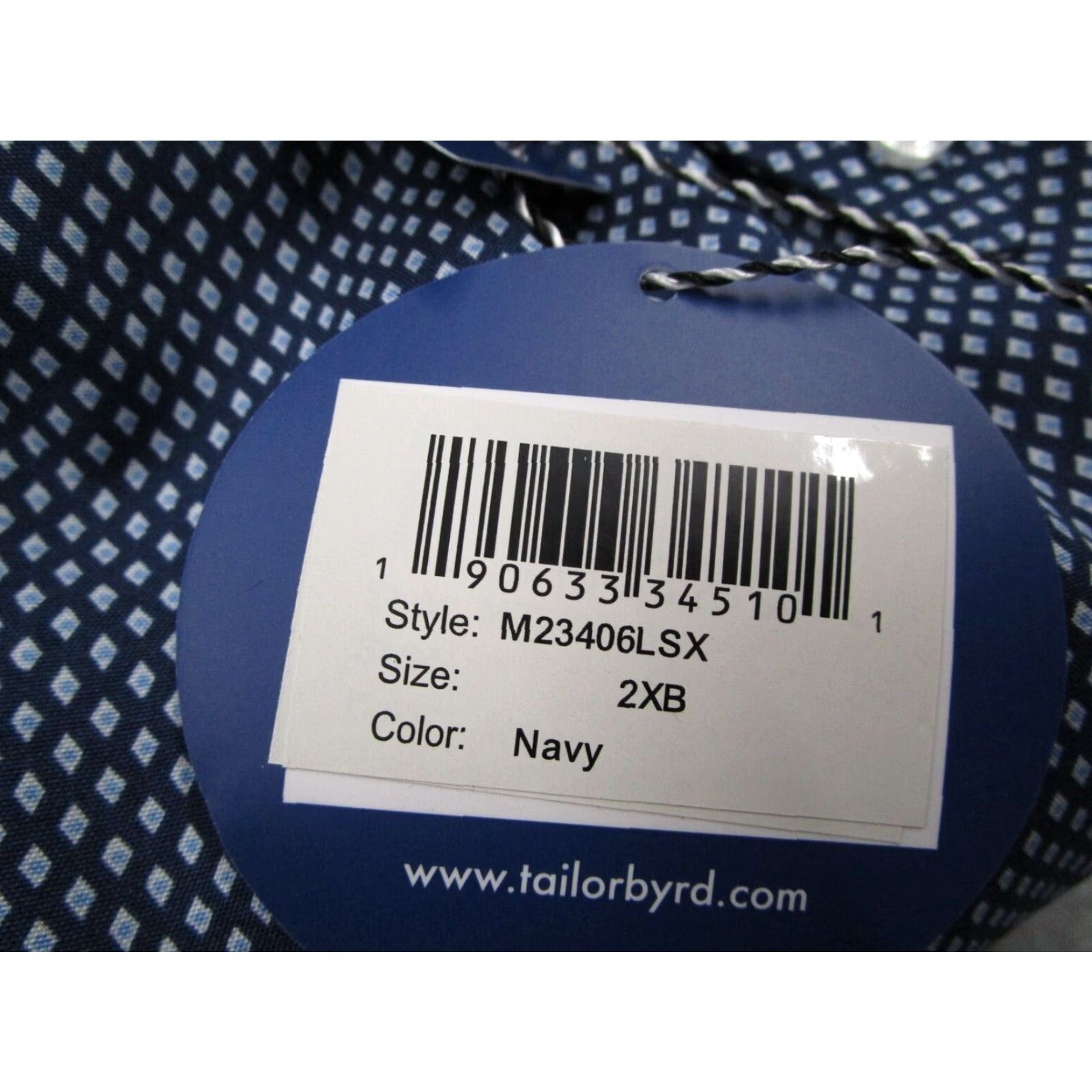 Tailorbyrd TAILORBYRD Shirt Mens 2XB Blue Button Up Performance Long Sleeve Work SPF 30 Size US XXL / EU 58 / 5 - 3 Thumbnail