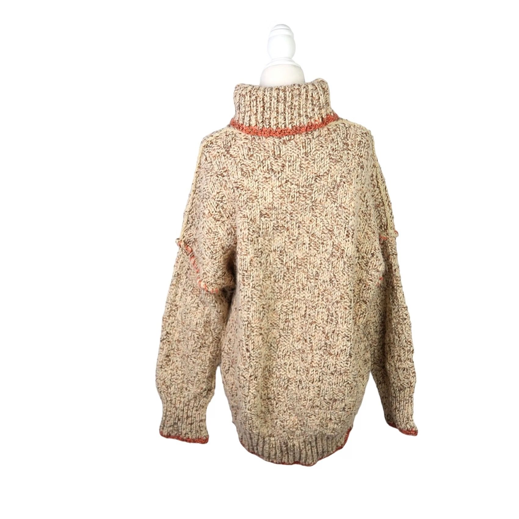 Free People Free People tan brown marled knit turtleneck sweater XS Size XS / US 0-2 / IT 36-38 - 5 Thumbnail
