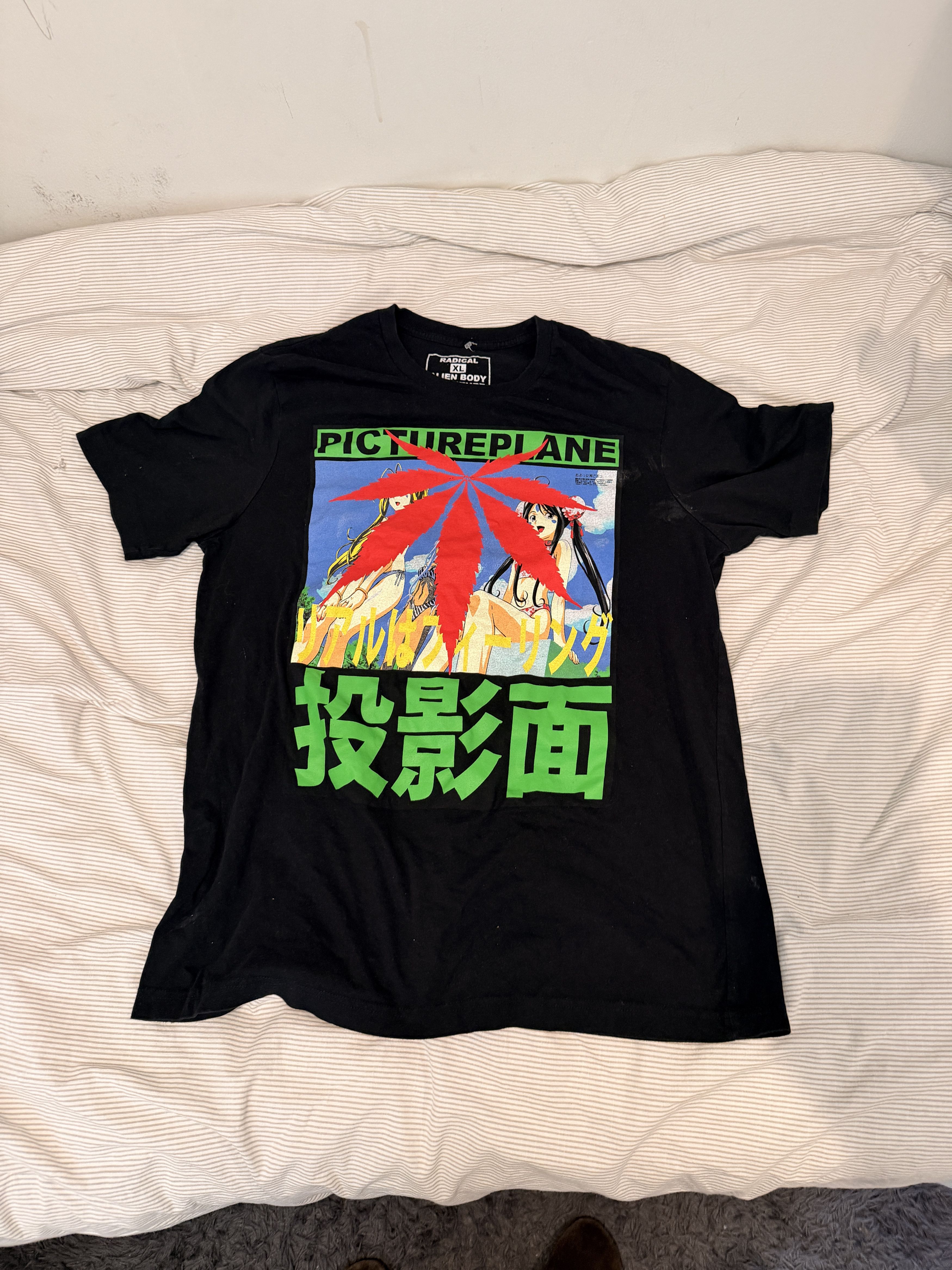 Other Pictureplane Alien Body Anime Graphic Tee Black XL Lil Peep Size US XL / EU 56 / 4 - 1 Thumbnail