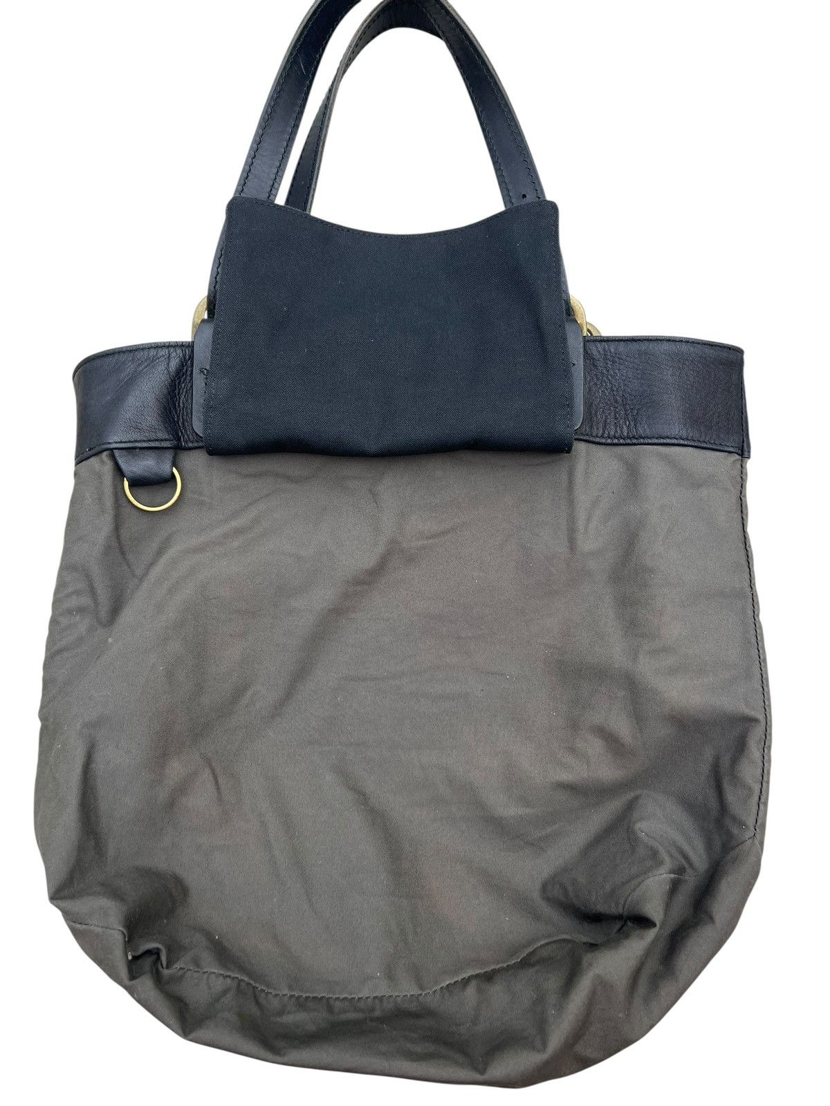 Leather Slow Motion Japan Patina Black Leather Tote Bag Size ONE SIZE - 24 Thumbnail