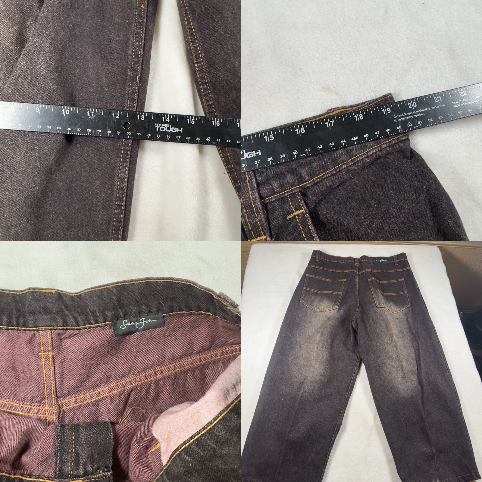 Sean John VINTAGE Sean John Denim Jacket Jeans Set Baggy Hip Hop Mens 38 3XL Brown Denim Y2K Size US 38 / EU 54 - 9 Thumbnail