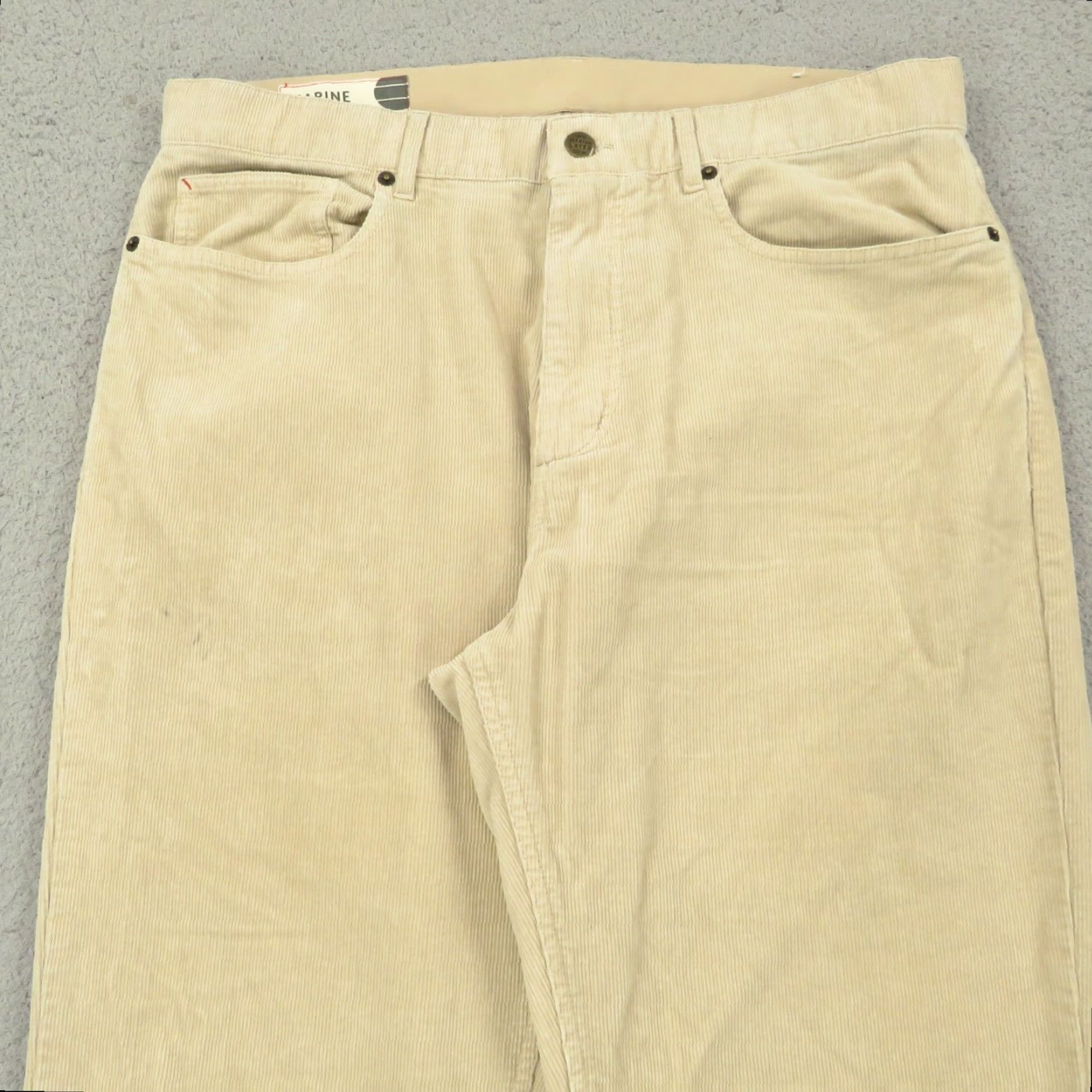 Marine Layer Marine Layer Pants Mens 34x32 Khaki Corduroy Relaxed Fit 5 Pocket Chinos Stretch Size US 34 / EU 50 - 5 Thumbnail