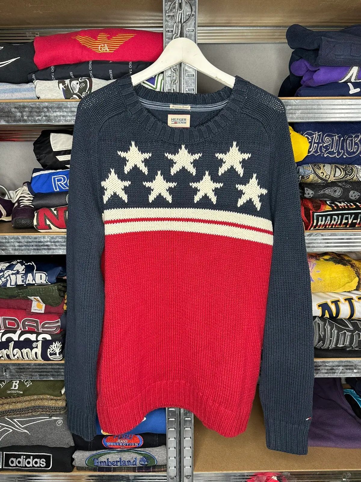 Luxury × Tommy Hilfiger × Vintage Tommy Hilfiger Knit American 