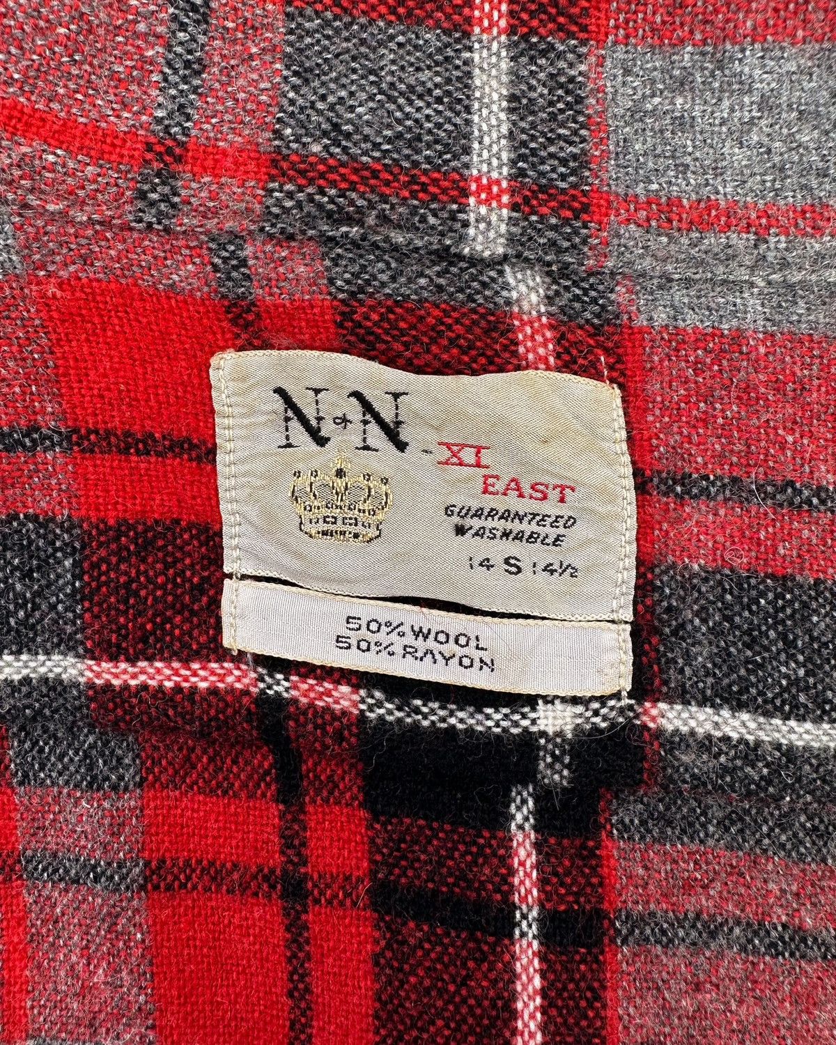Vintage 60s N+N Xi East Loop Collar Rayon Blend Plaid Button Shirt Size US M / EU 48-50 / 2 - 5 Thumbnail