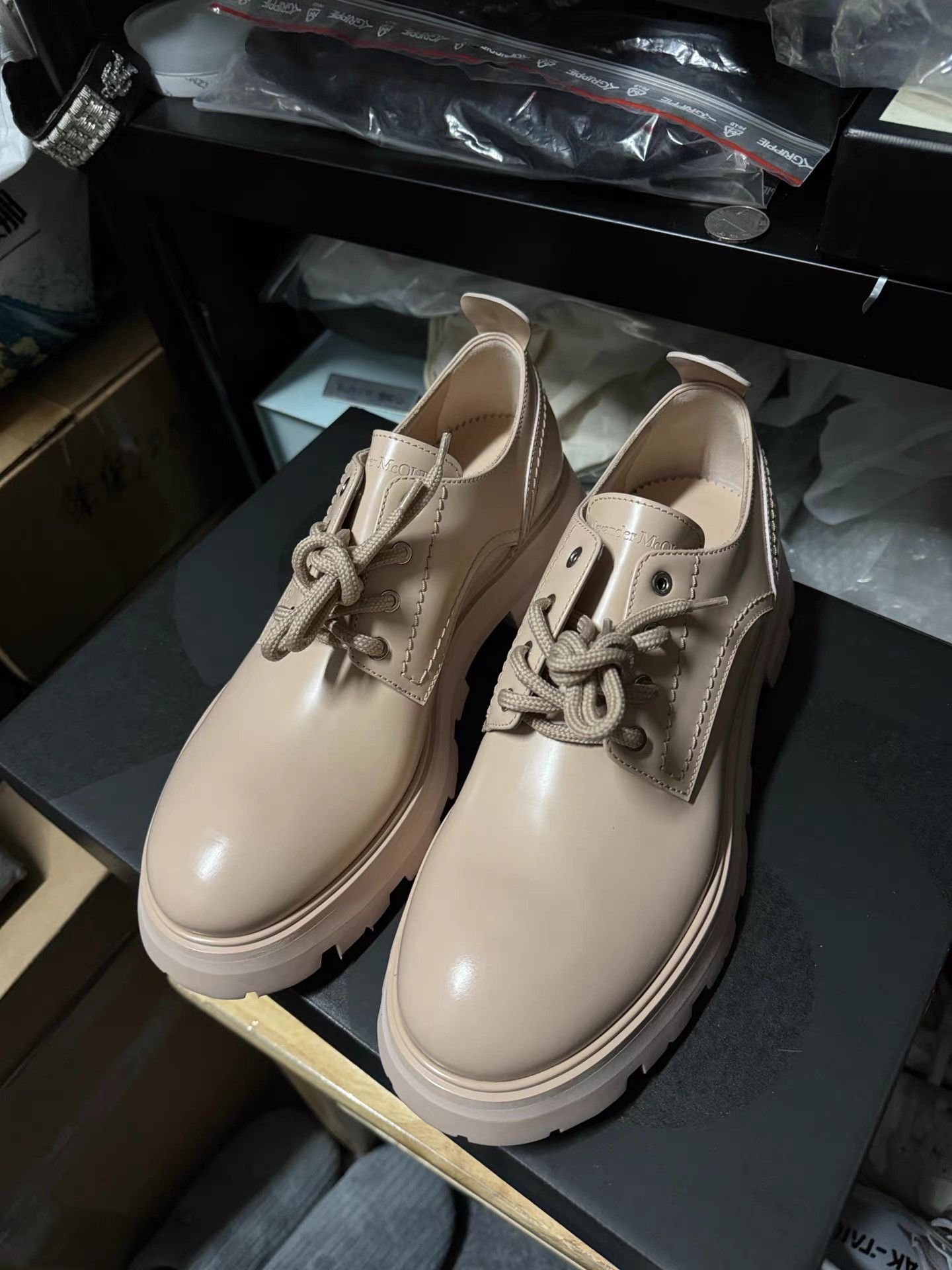 Alexander McQueen Alexander McQueen Biker Derby Shoes for Women K6 Size US 9 / IT 39 - 9 Thumbnail