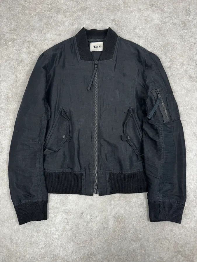 Acne Studios SS2012 Acne Studios Black Constitution Linen Jacket Size US M / EU 48-50 / 2 - 1 Thumbnail