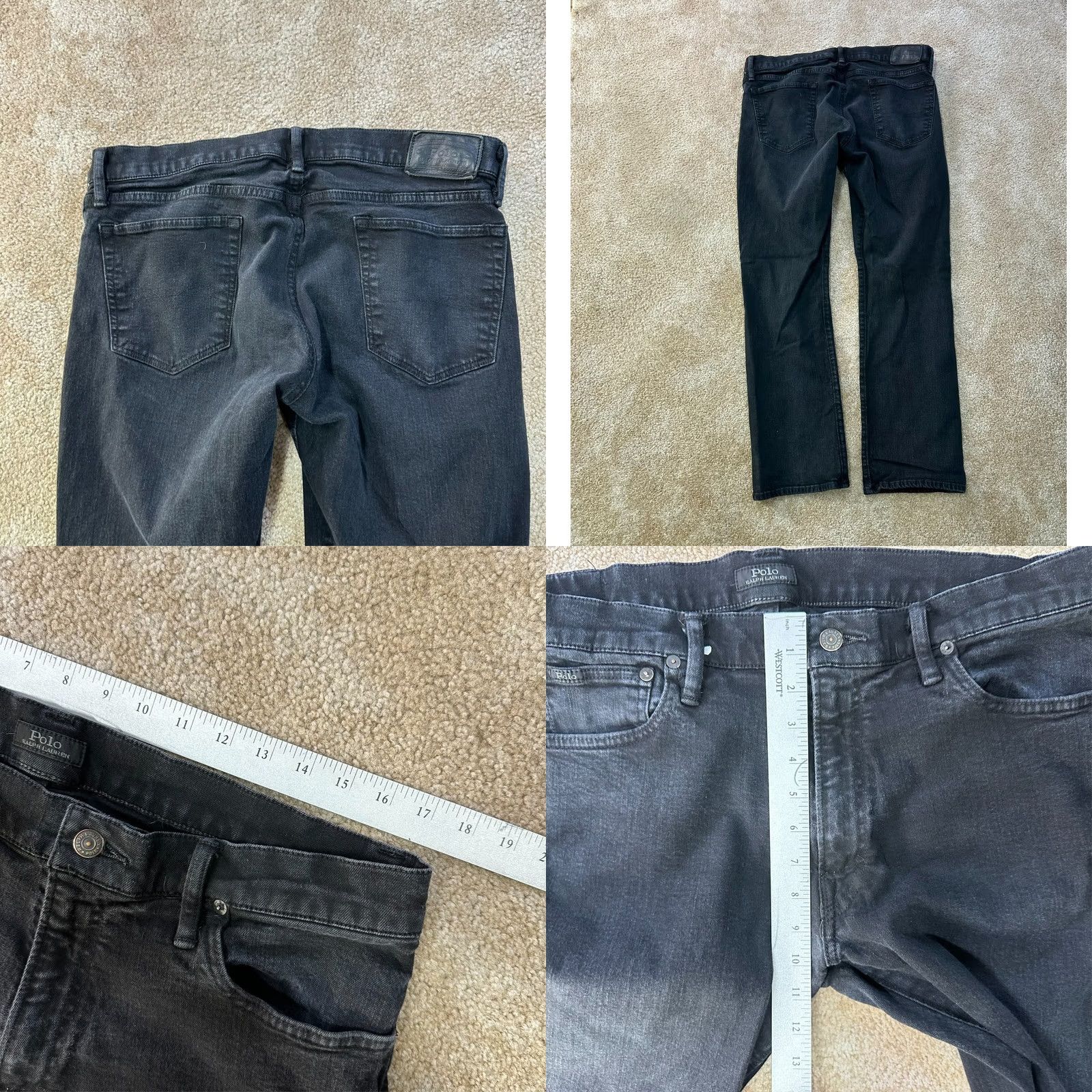 Polo Ralph Lauren Polo Ralph Lauren Varick Slim Straight Jeans Mens 34x30 Black Denim Straight Jeans Mens 34 Black Denim Size US S / EU 44-46 / 1 - 8 Thumbnail