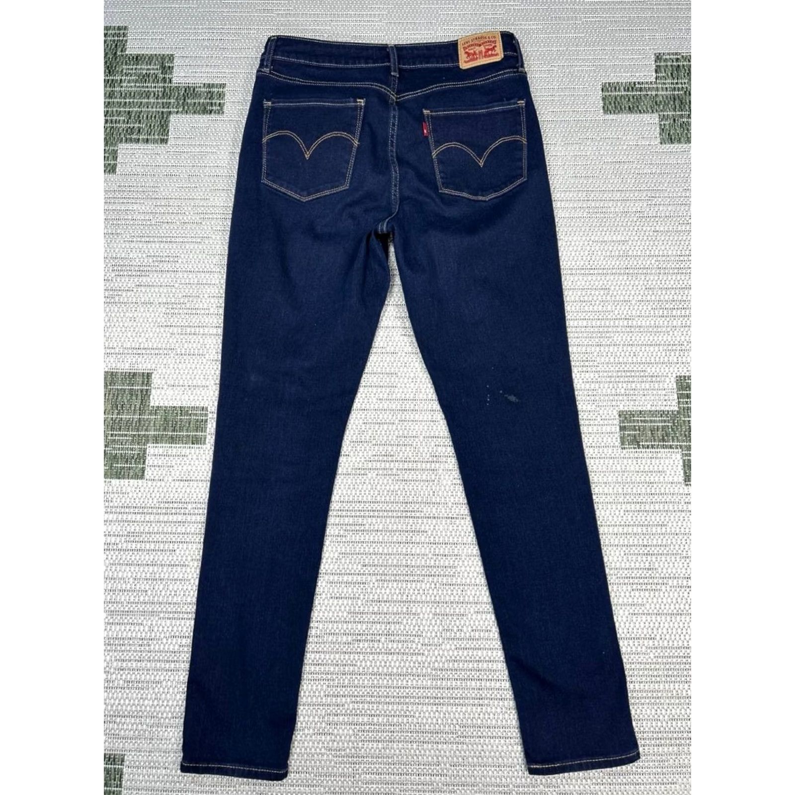 Levi's Levi's 721 Jeans Womens 30 Blue Denim Cotton Stretch Mid Rise Skinny Leg 30x29 Size 30" / US 8 / IT 44 - 2 Thumbnail