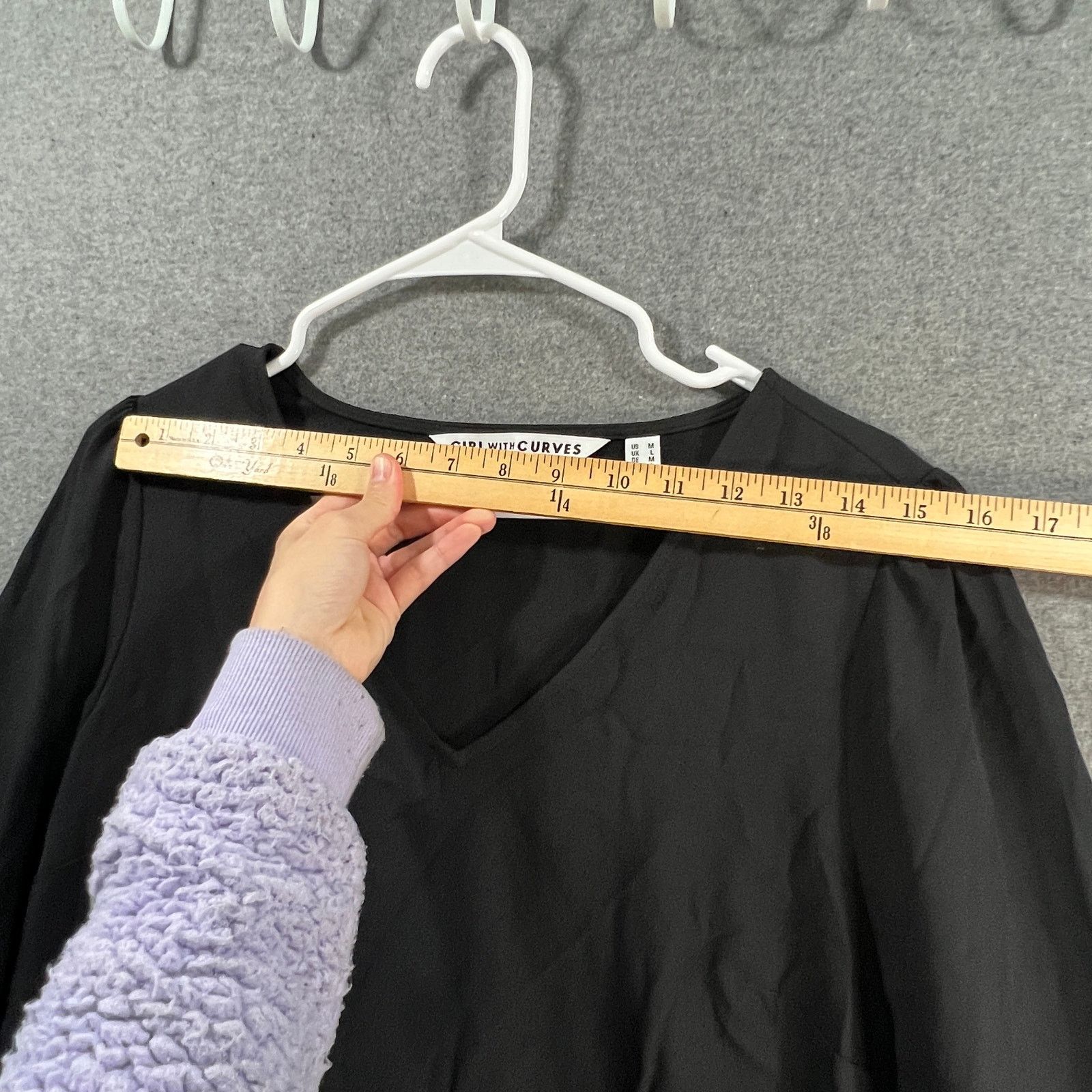 Other Girl With Curves Knit Crepe Peplum Top True Black, Medium Size M / US 6-8 / IT 42-44 - 5 Thumbnail