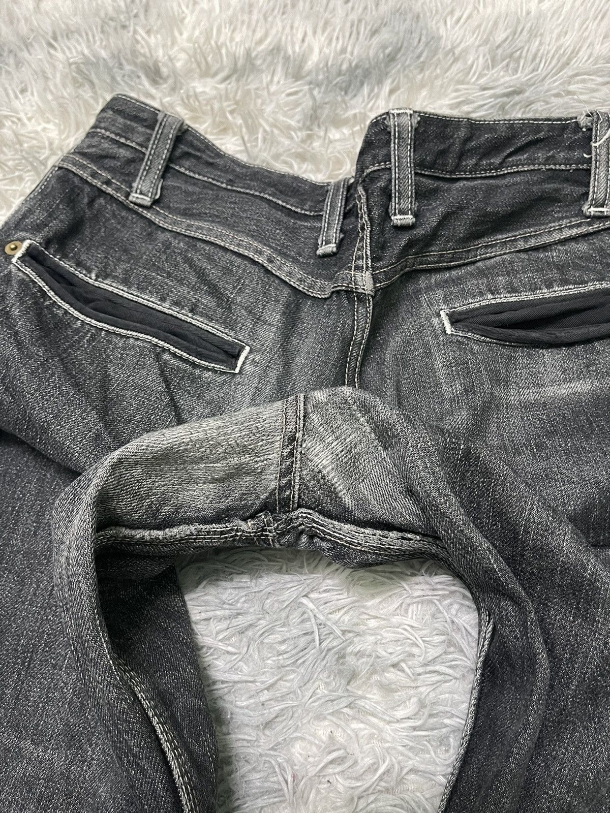 Fad Three RARE VINTAGE FAD 3 COLLABORATION JAPANESE BLACK JEANS Size US 29 - 18 Thumbnail