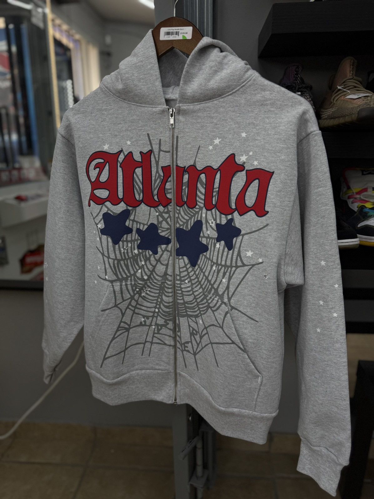 Sp5der Sp5der Worldwide Atlanta Grey Zip Hoodie Size Small (NEW) Size US S / EU 44-46 / 1 - 2 Thumbnail