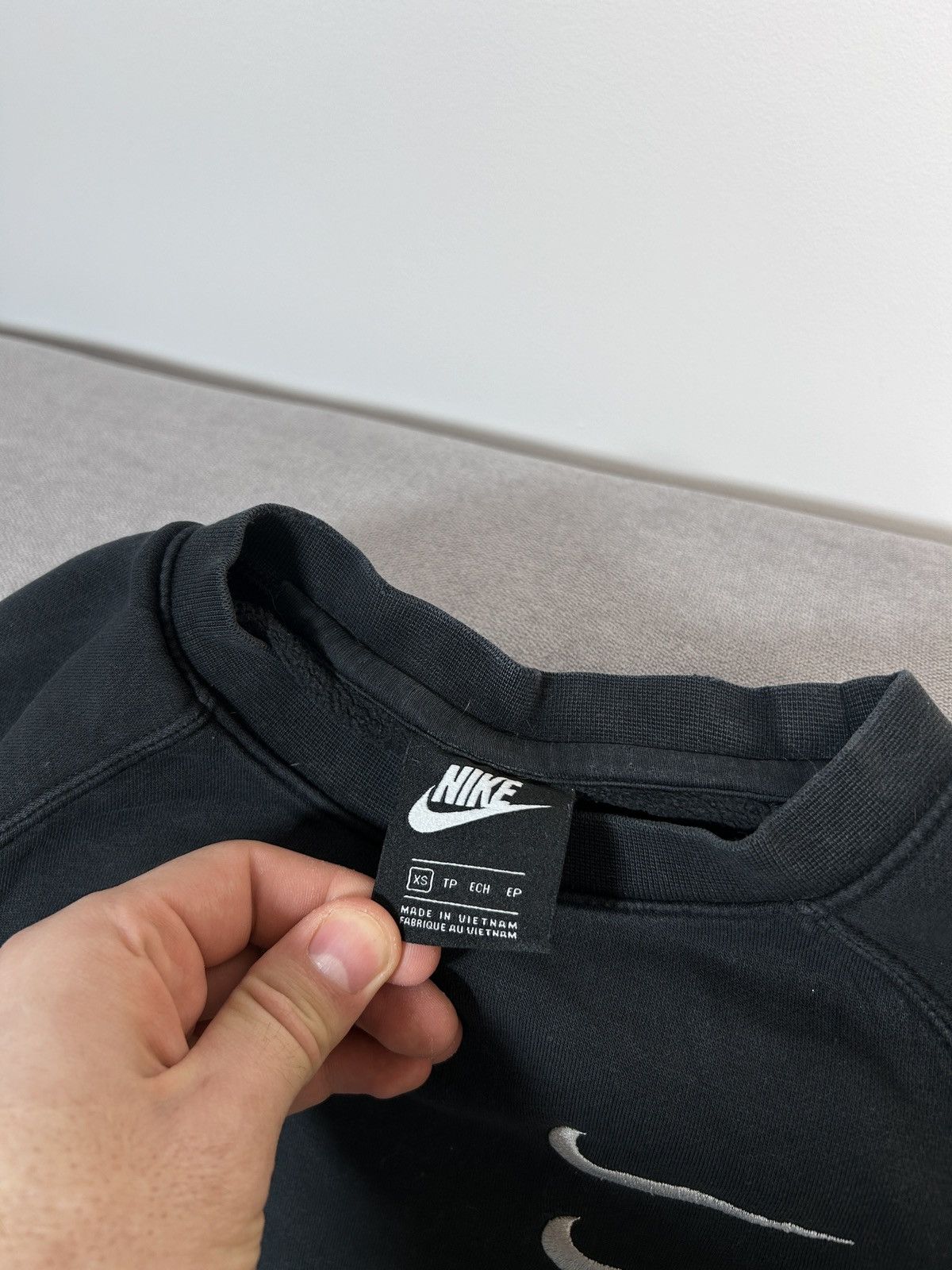 Nike Vintage Nike Double Swoosh Oversized Big Logo Sweatshirt Size US XS / EU 42 / 0 - 8 Thumbnail