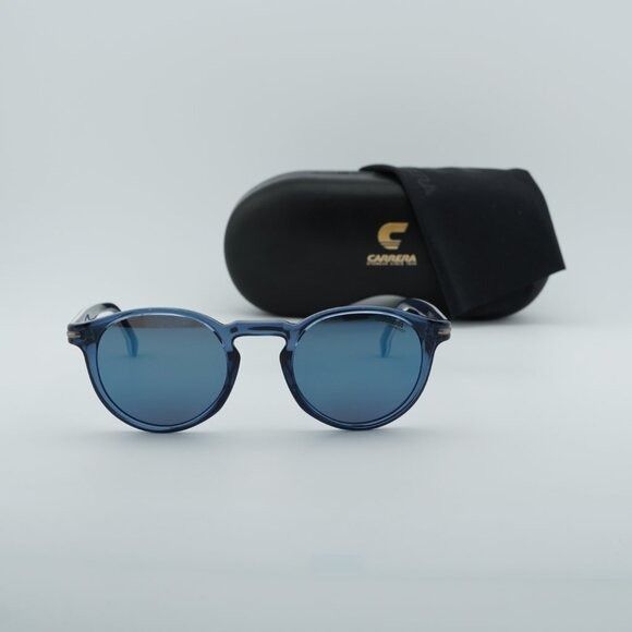 Carrera CARRERA 301/S 0PJP XT Sunglasses Blue Round Frame, Blue Lens Size ONE SIZE - 11 Thumbnail