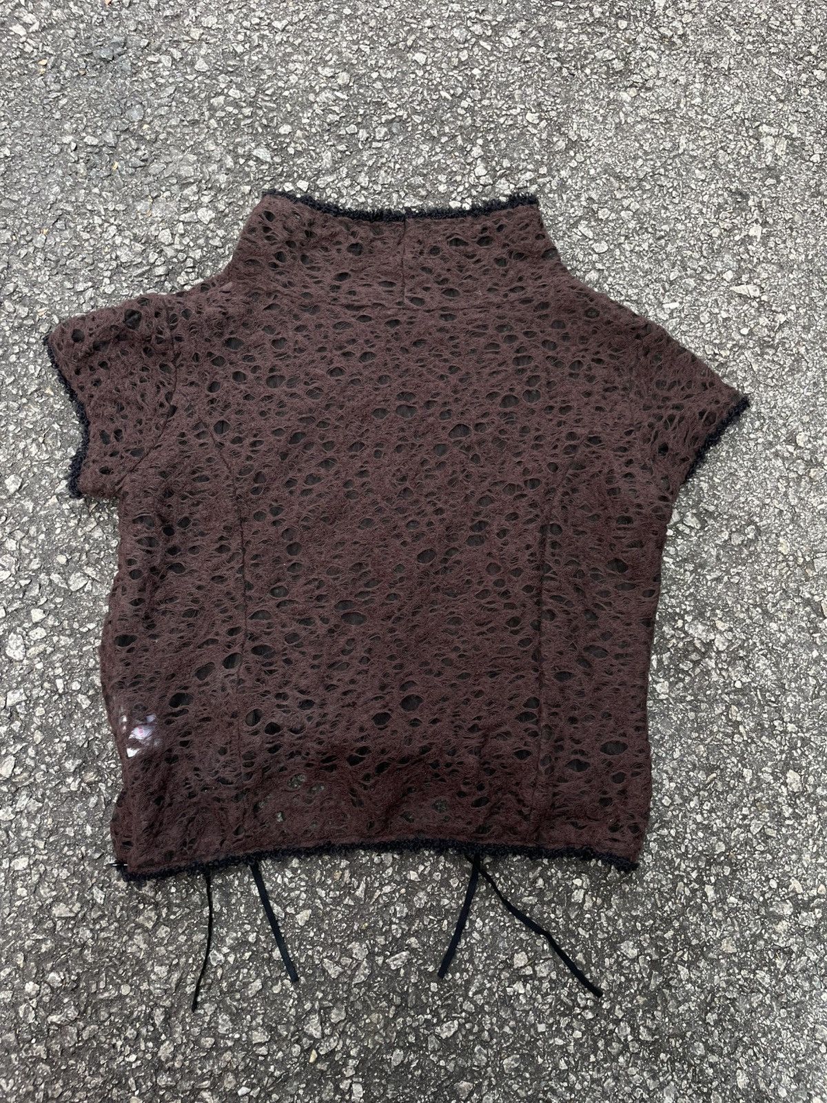 If Six Was Nine Japanese Brand | Distressed Crop Top Size XS / US 0-2 / IT 36-38 - 7 Thumbnail