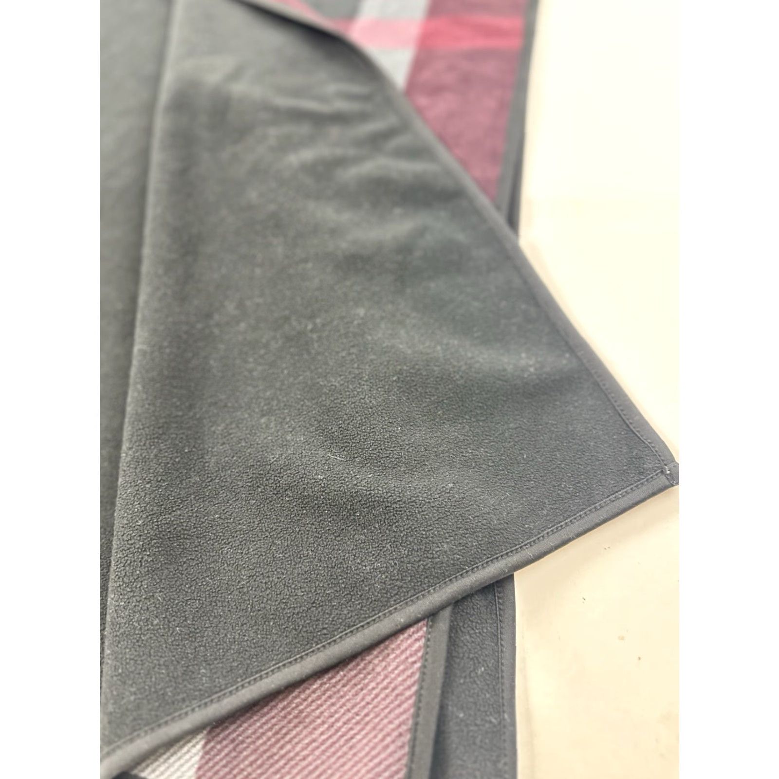 Ike Behar IKE BEHAR Poncho Womens One Size Gray Plaid Fleece Cozy Mid-Length Coat Wrap Size ONE SIZE - 5 Thumbnail